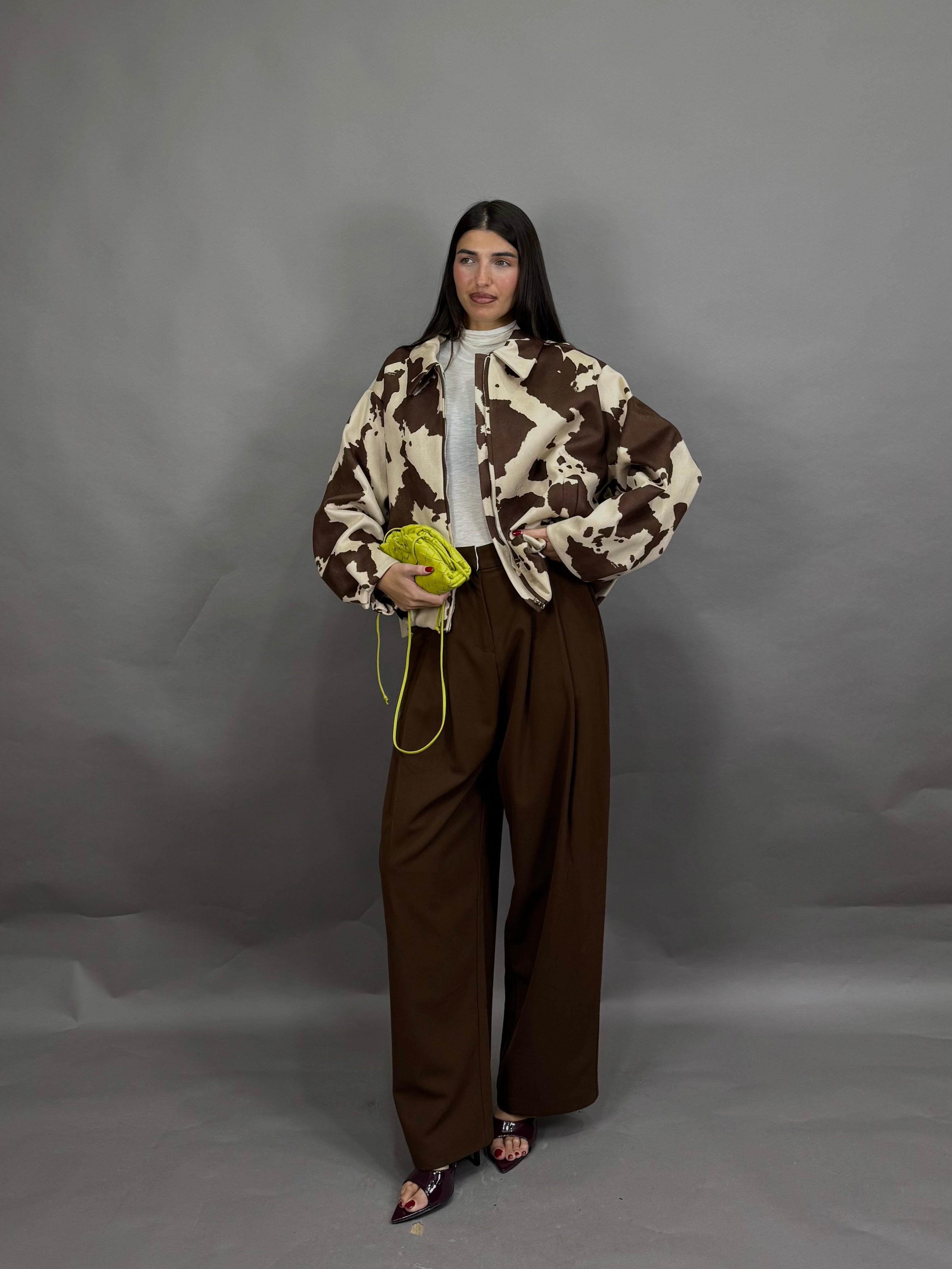 Pantalone classico lumina marrone