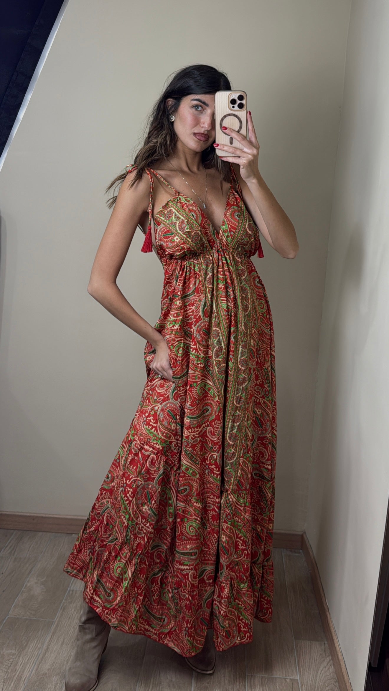 Dress ibizenco rosso - LadyB Shop Online