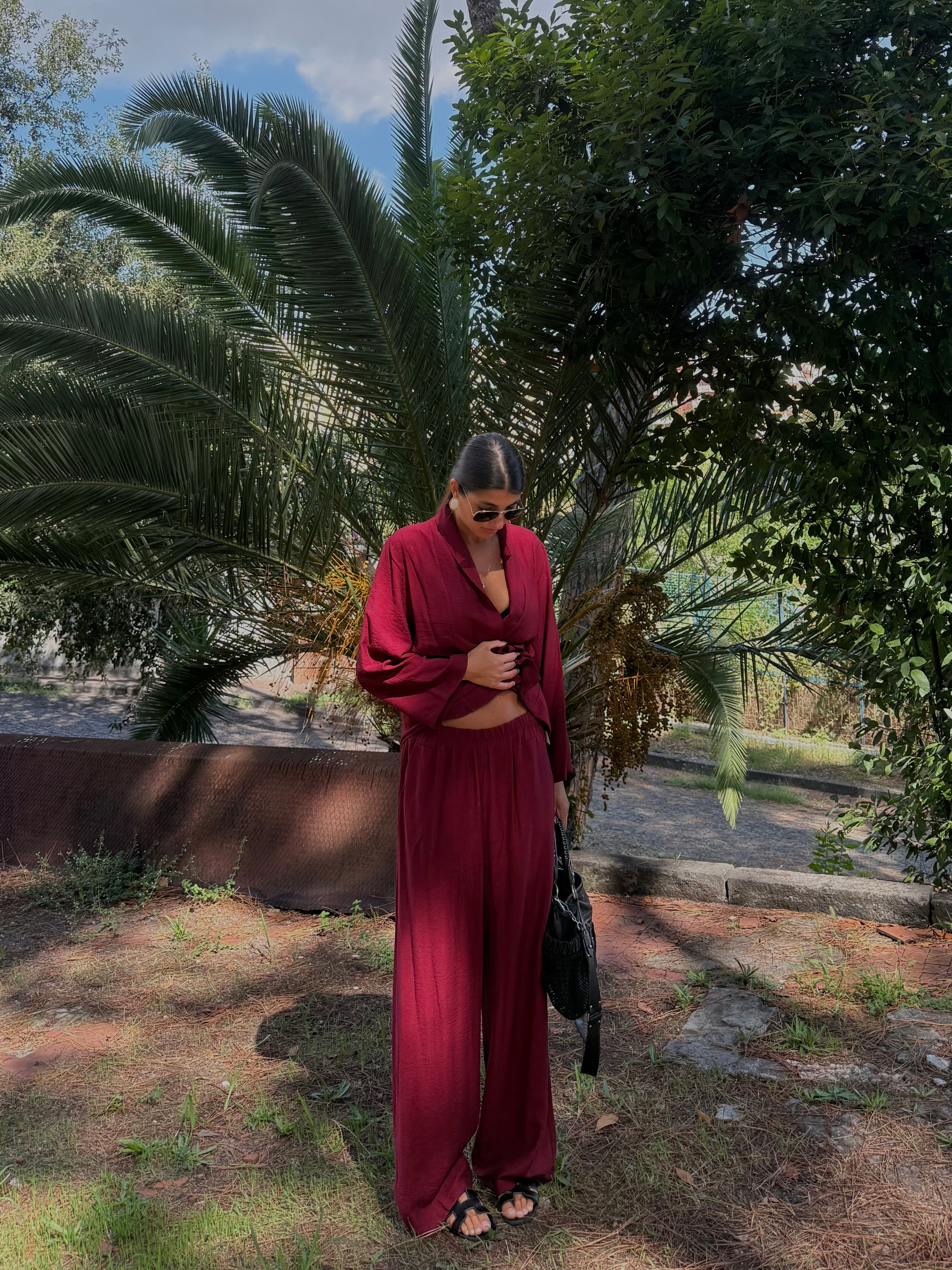 Tailleur Malta bordeaux - LadyB Shop Online