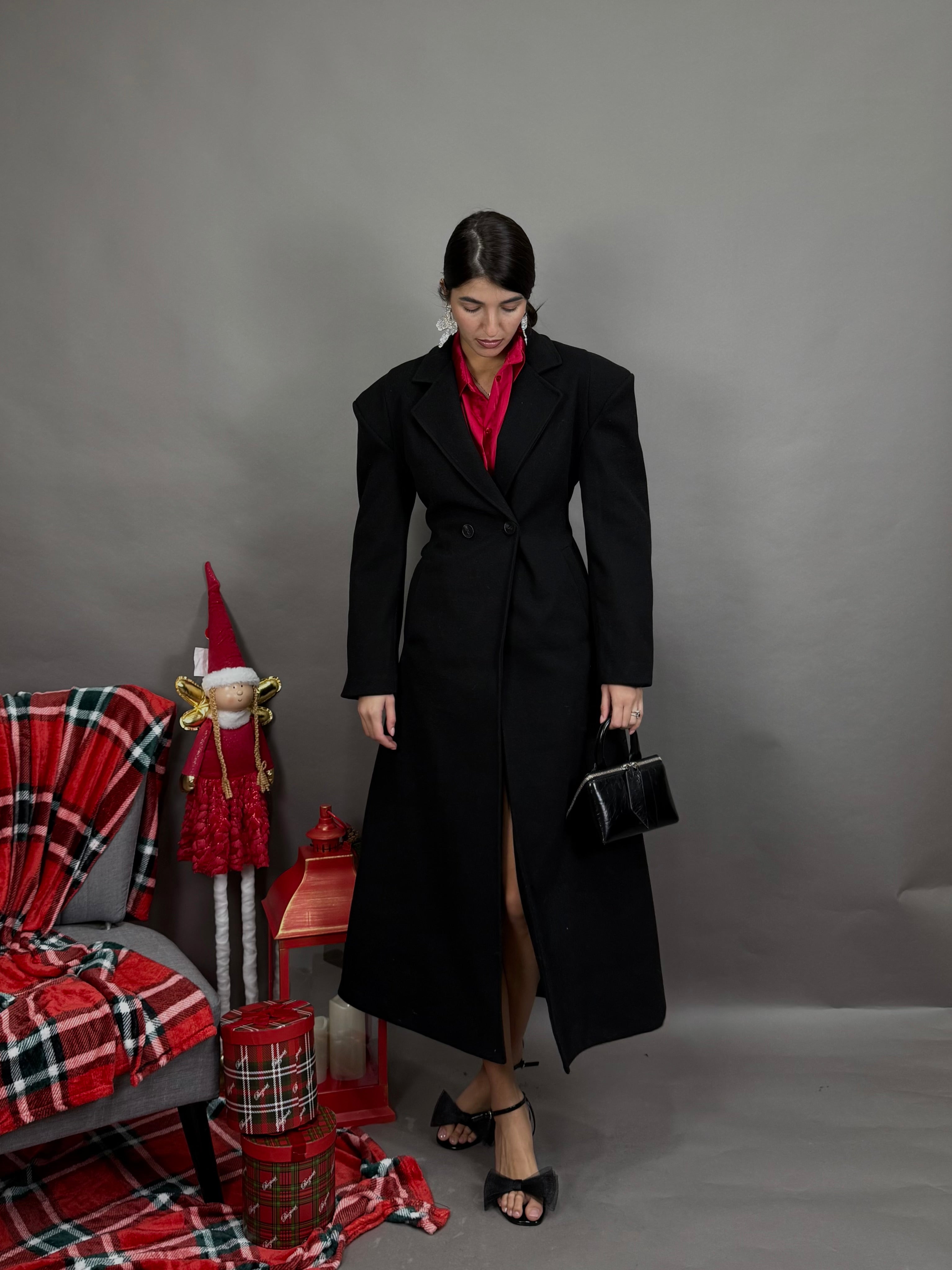 Cappotto sfiancato nero