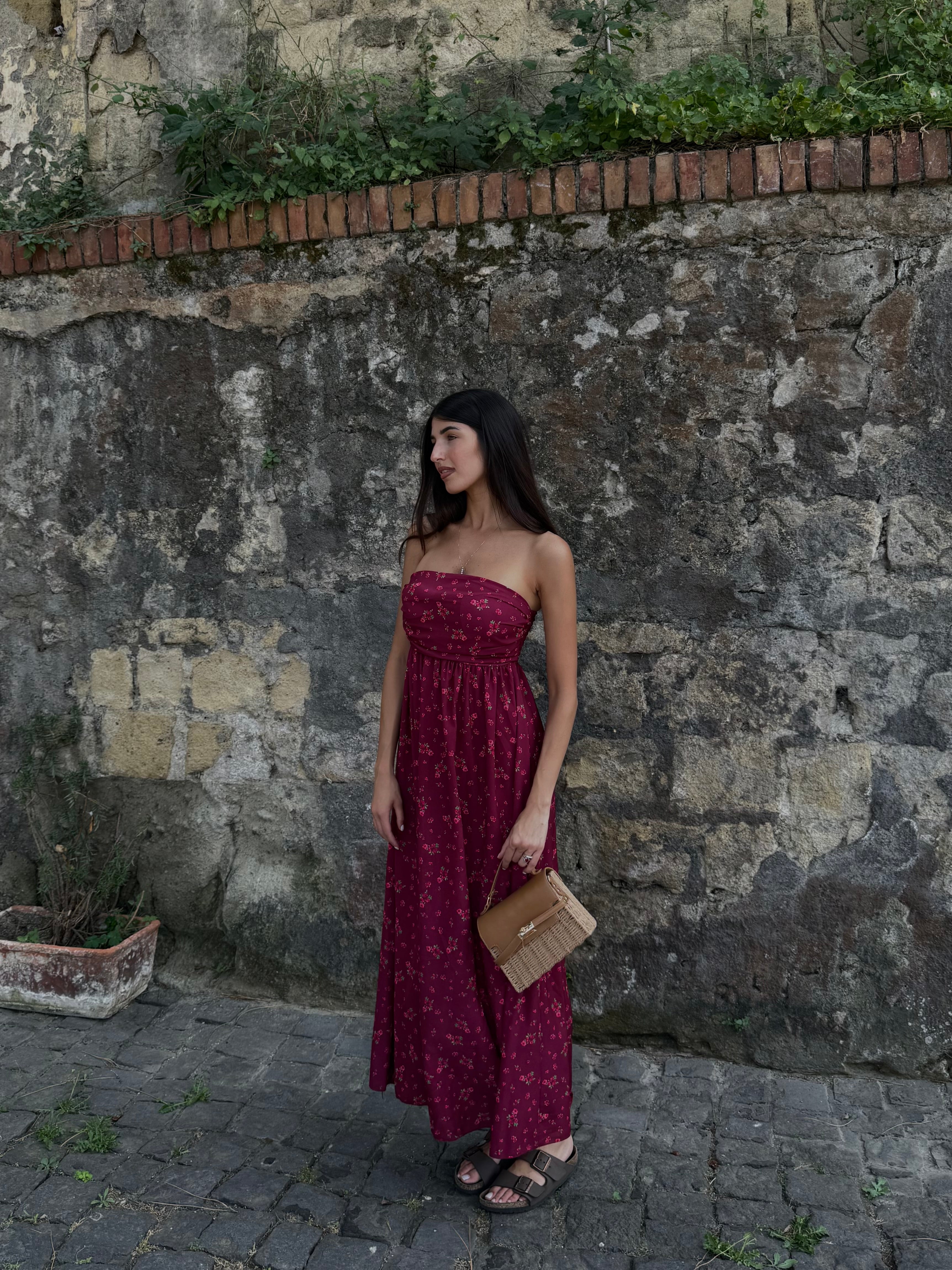 Dress Amalfi bordeaux - LadyB Shop Online