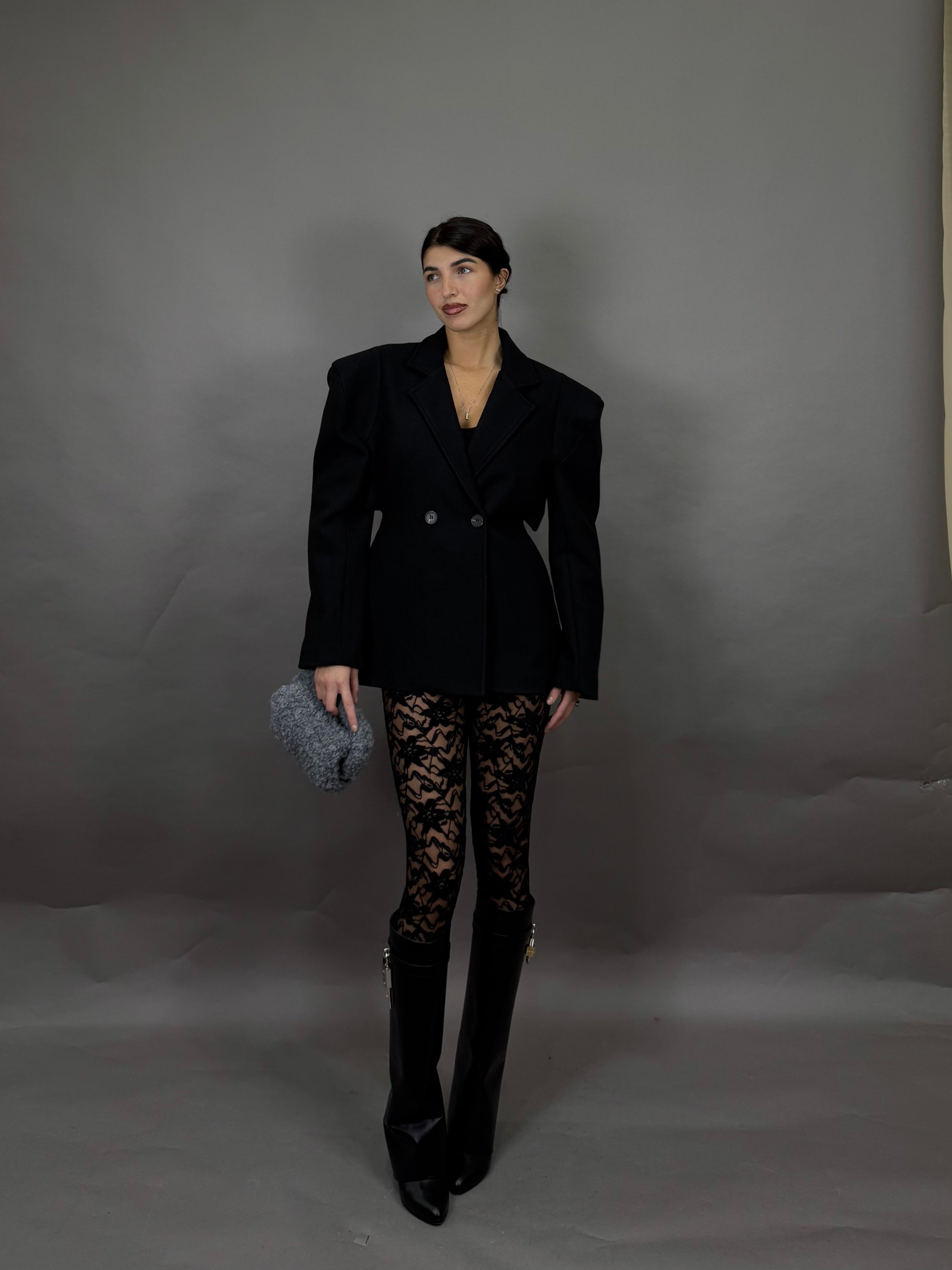 Giacca peso cappotto nera