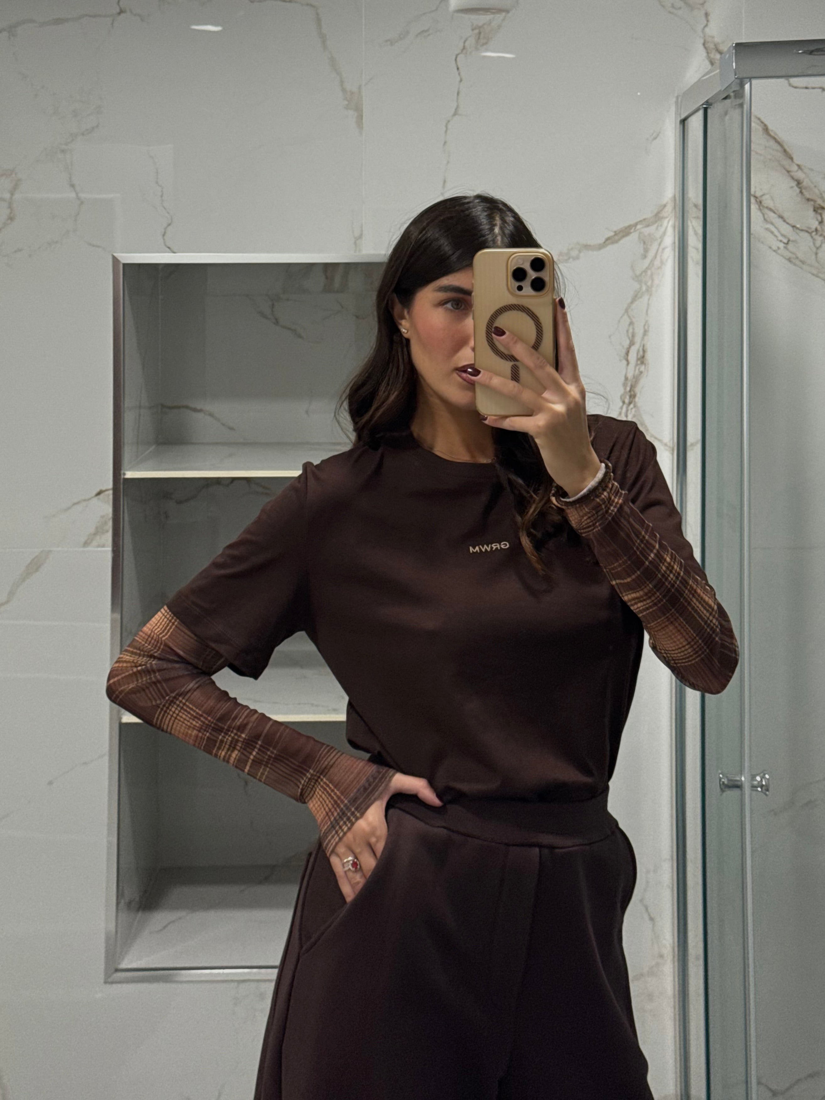Maglia lumina marrone