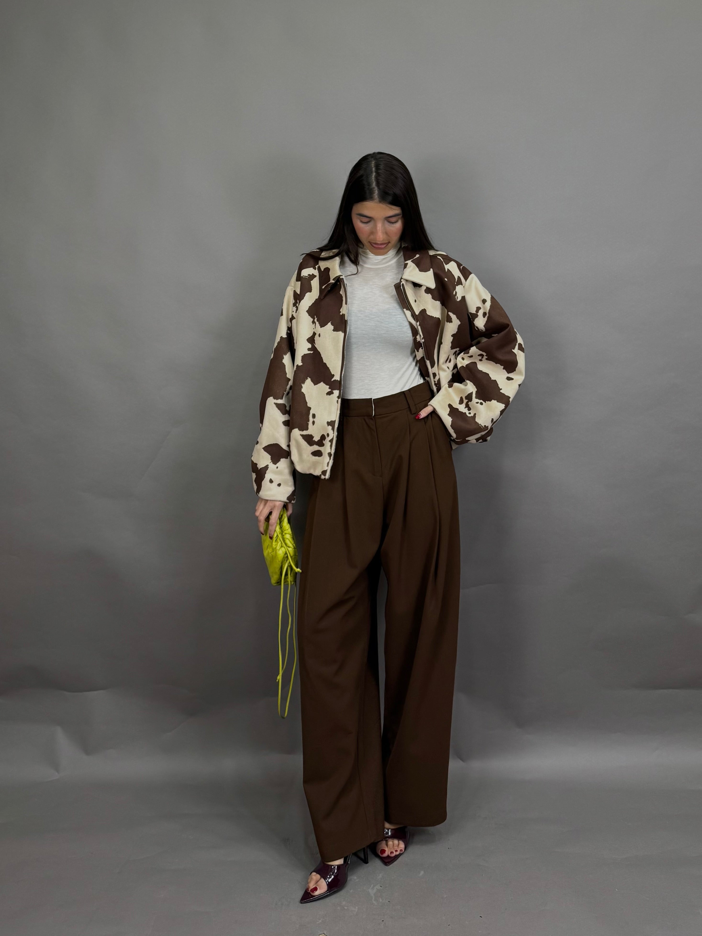 Pantalone classico lumina marrone