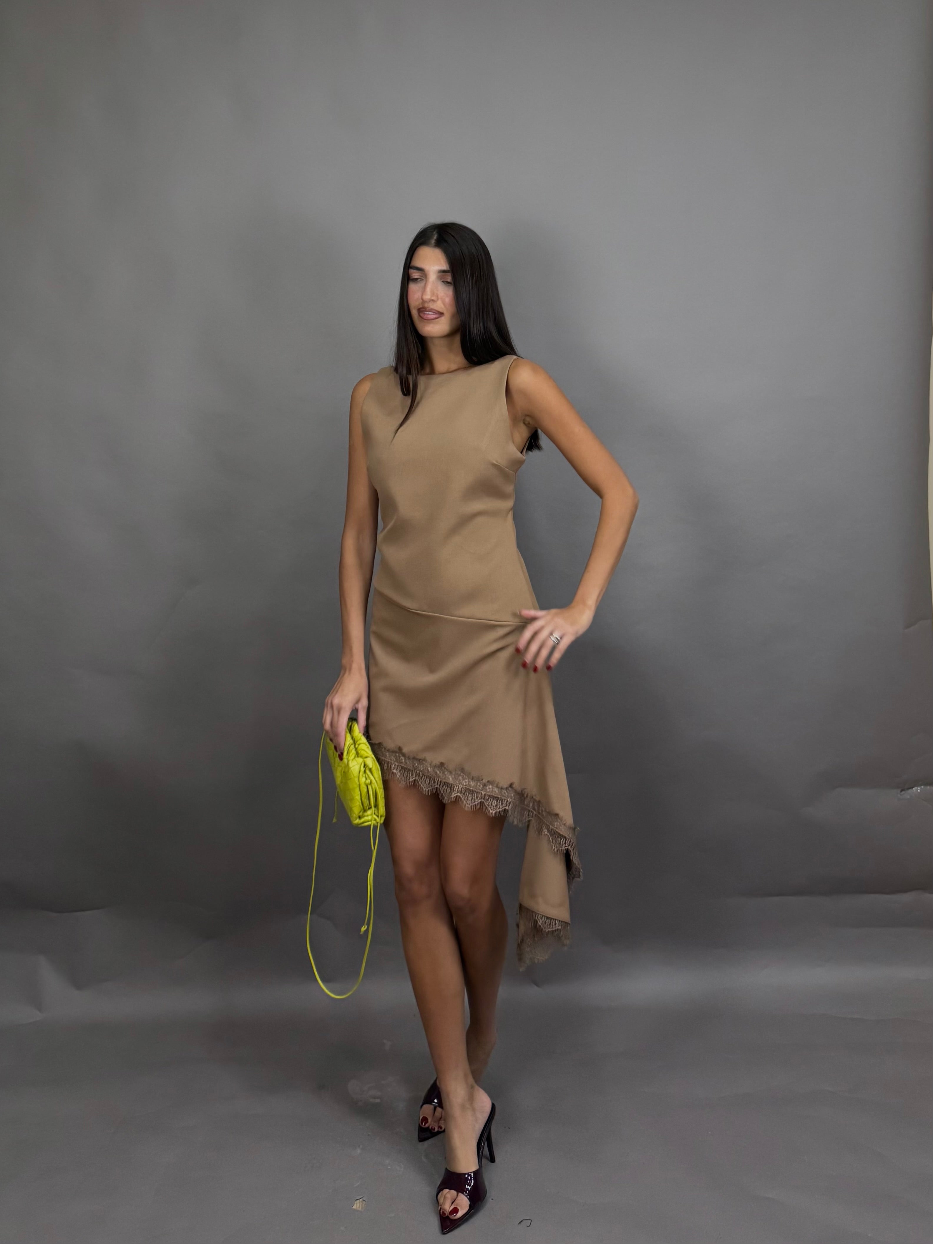 Dress pizzo nude lumina