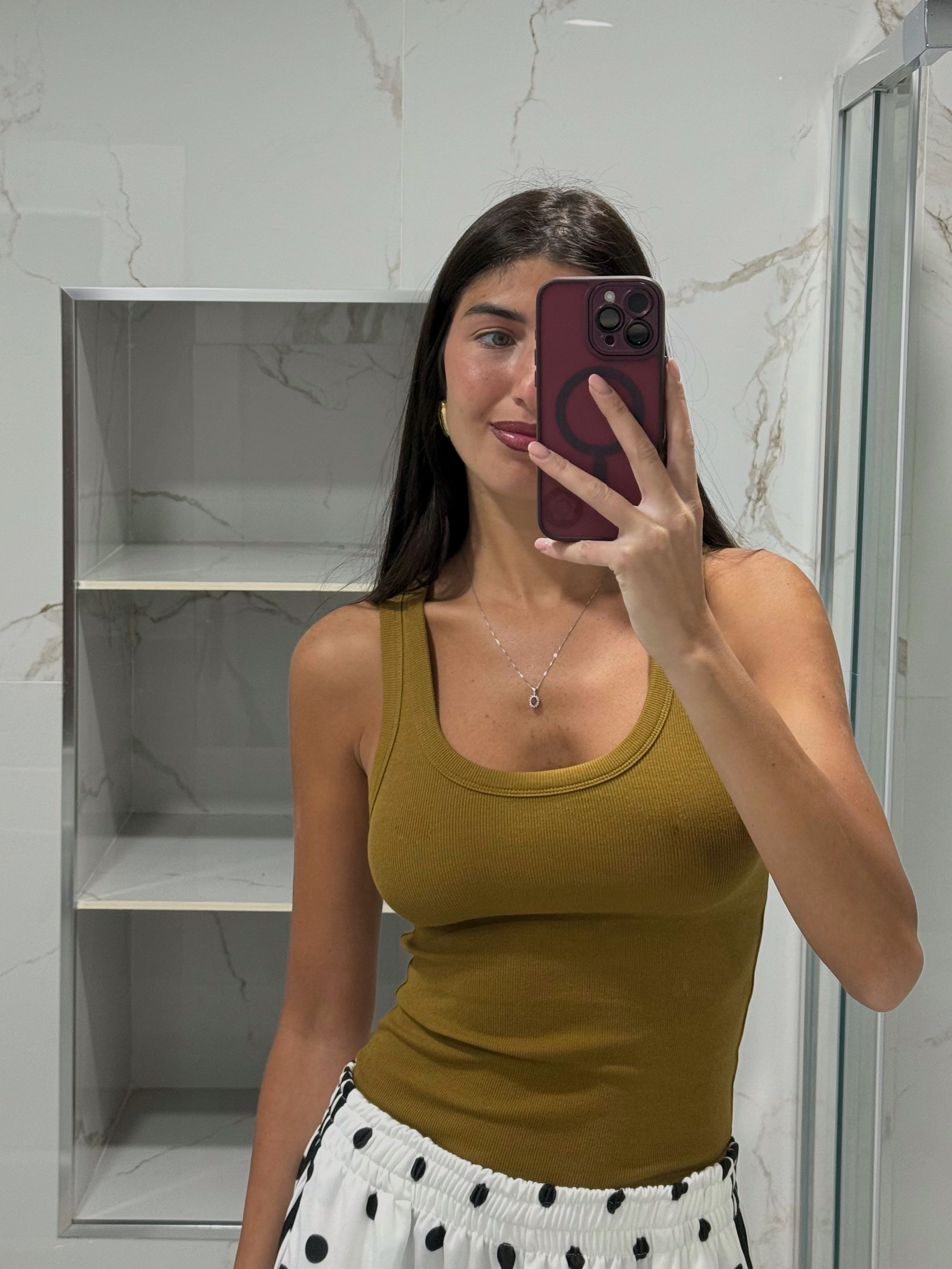 Canotta Alycia verde oliva