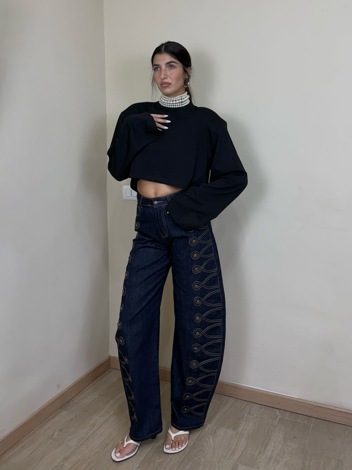 T-shirt crop by just west