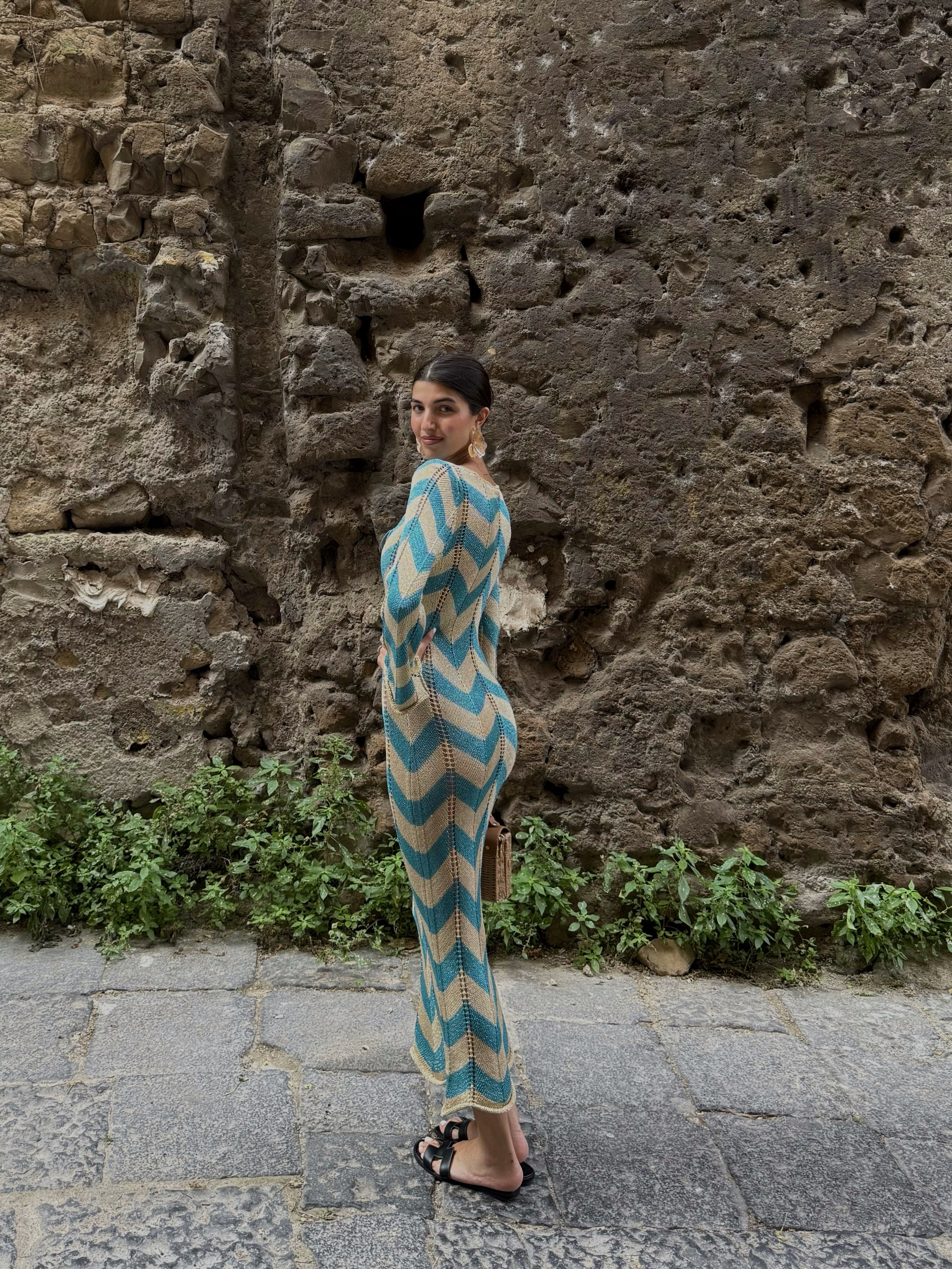 Dress Creta azzurro - LadyB Shop Online