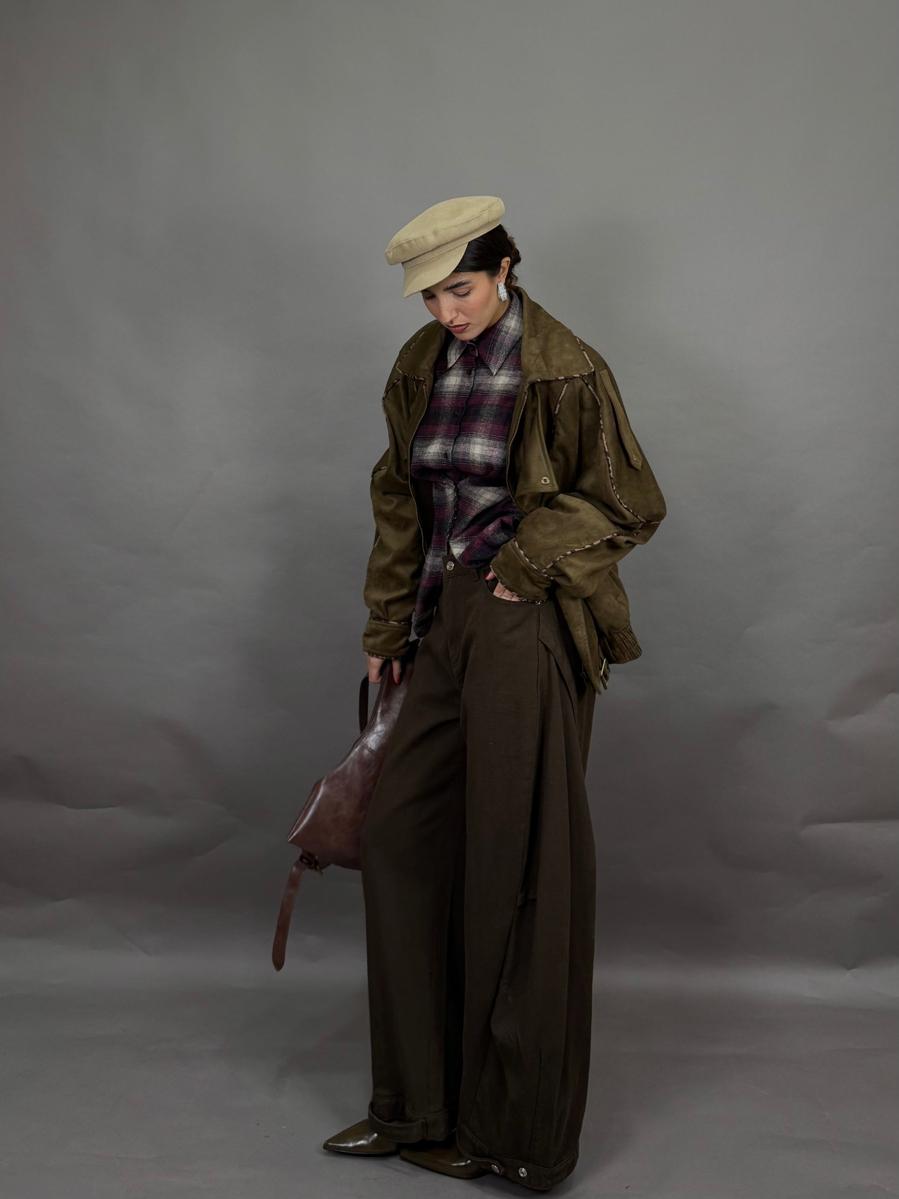 Jeans ballon marrone