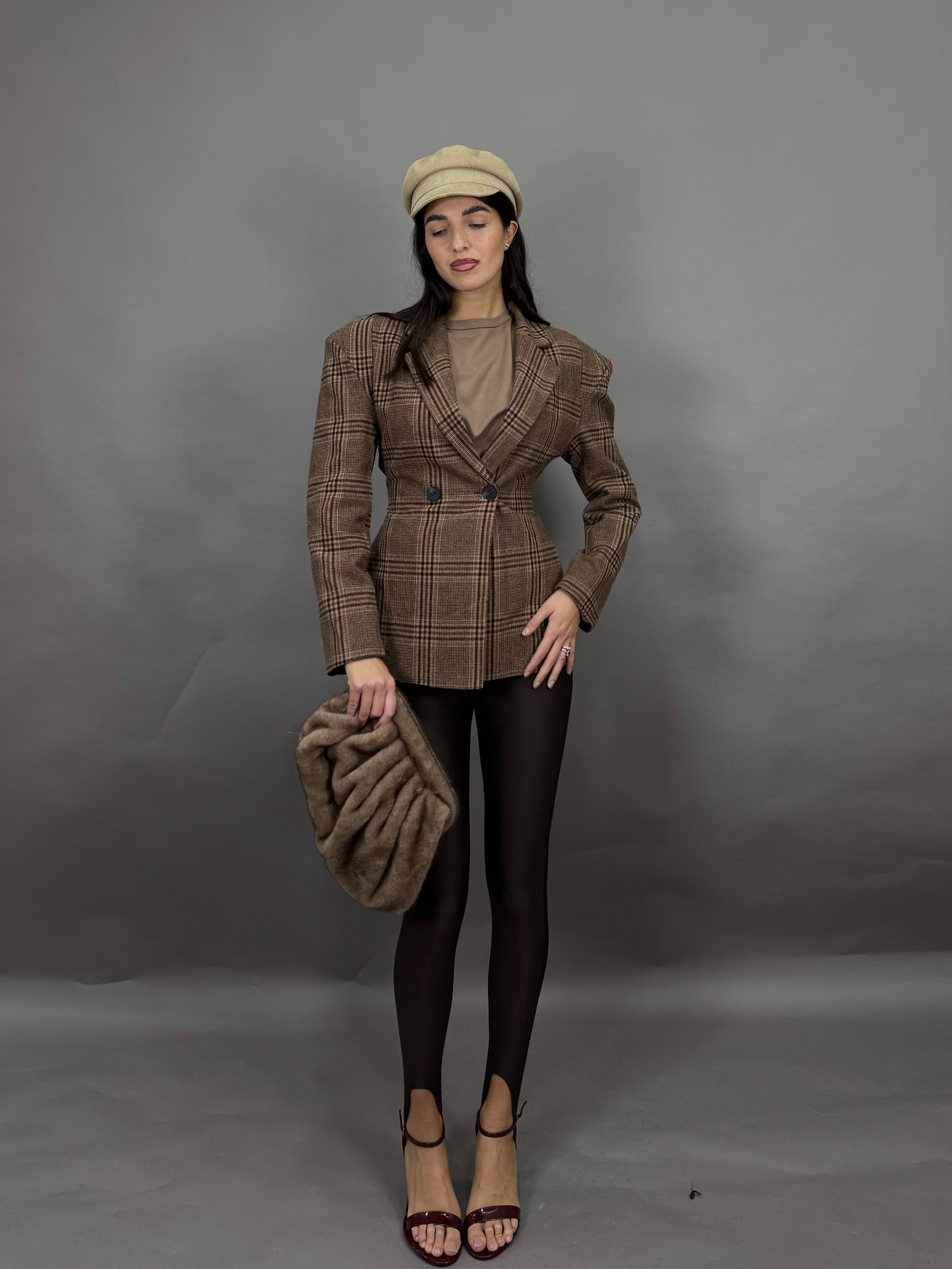 Blazer avvitato just marrone