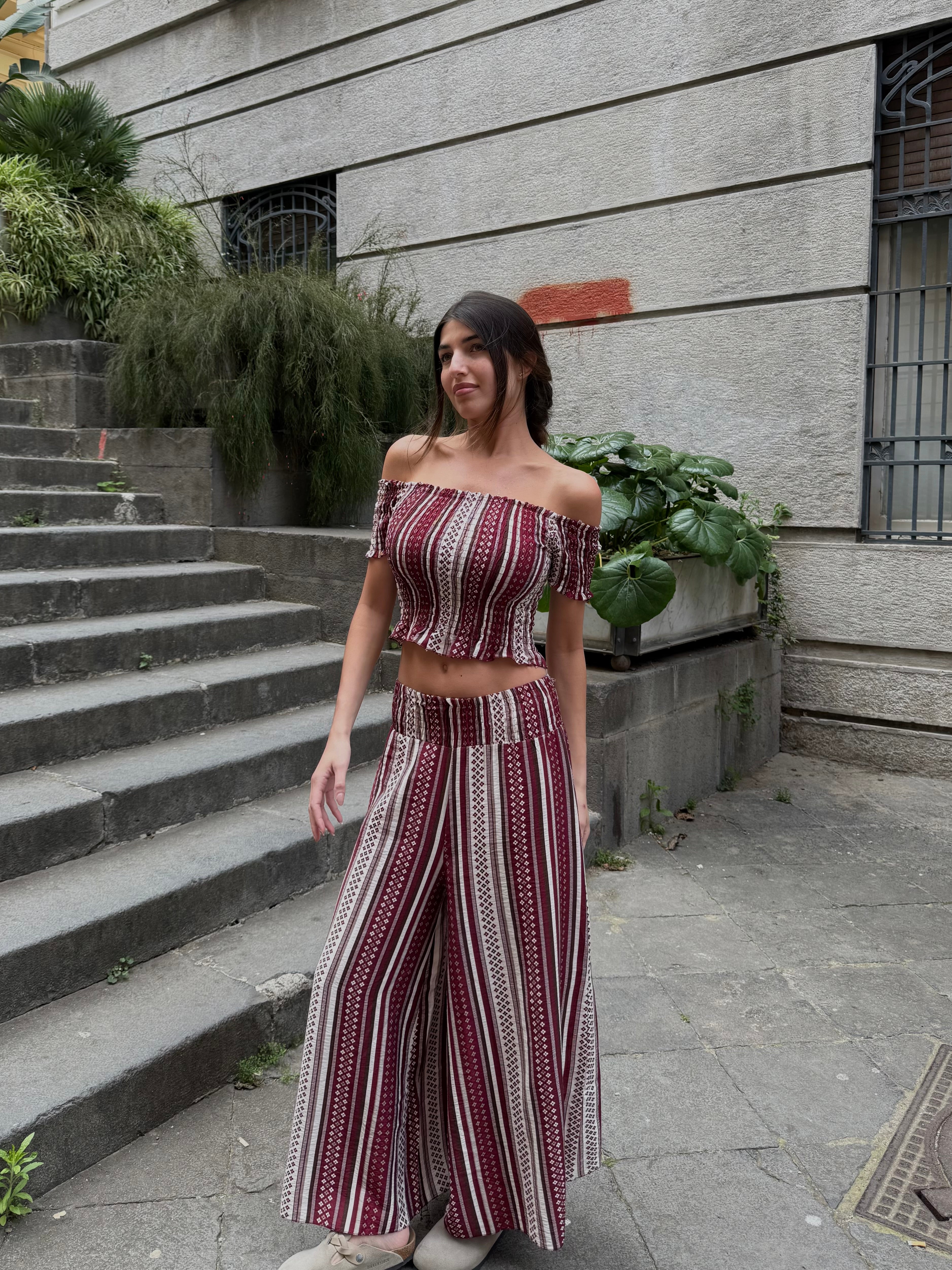 Coordinato gipsy bordeaux - LadyB Shop Online