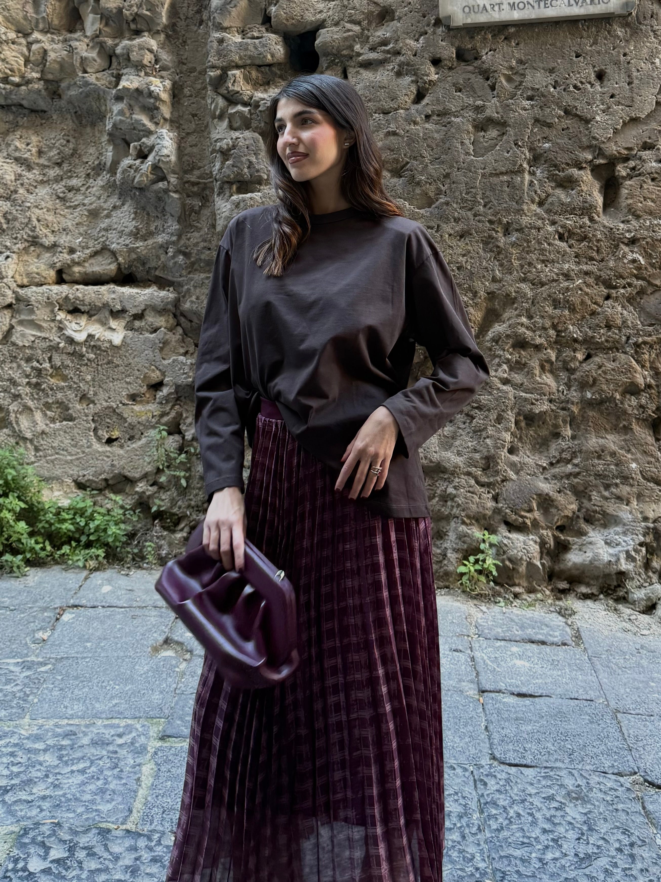 Maglia basic marrone
