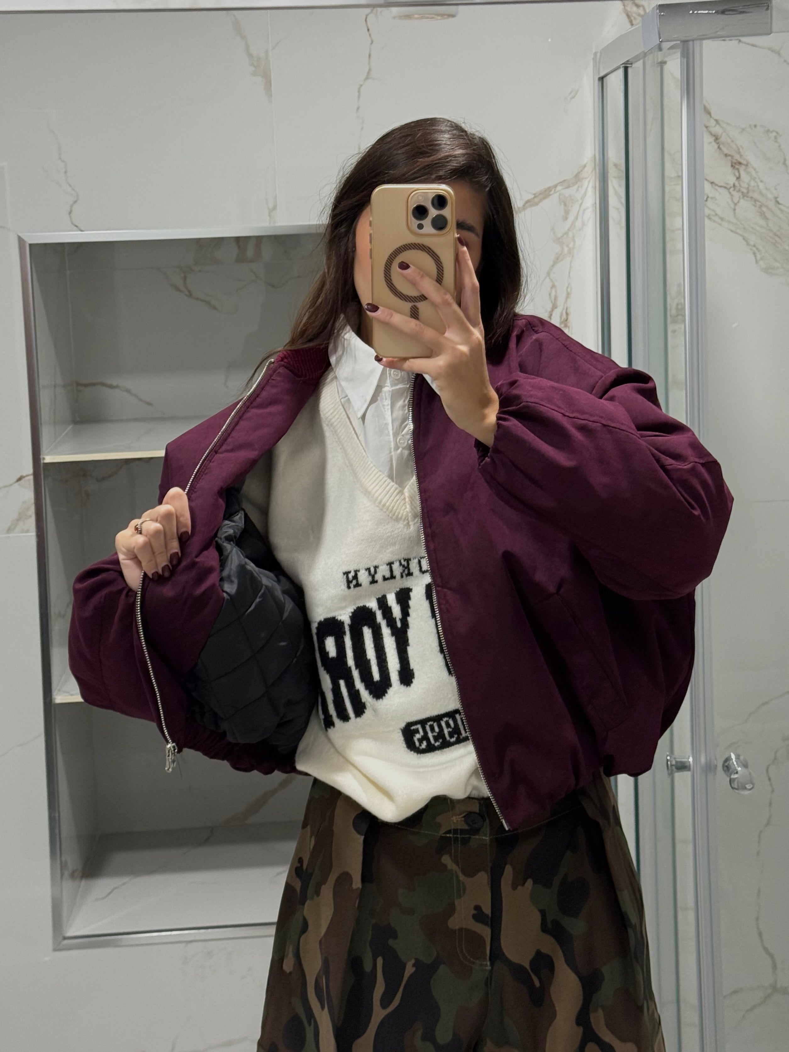 Bomber by lumina bordeaux