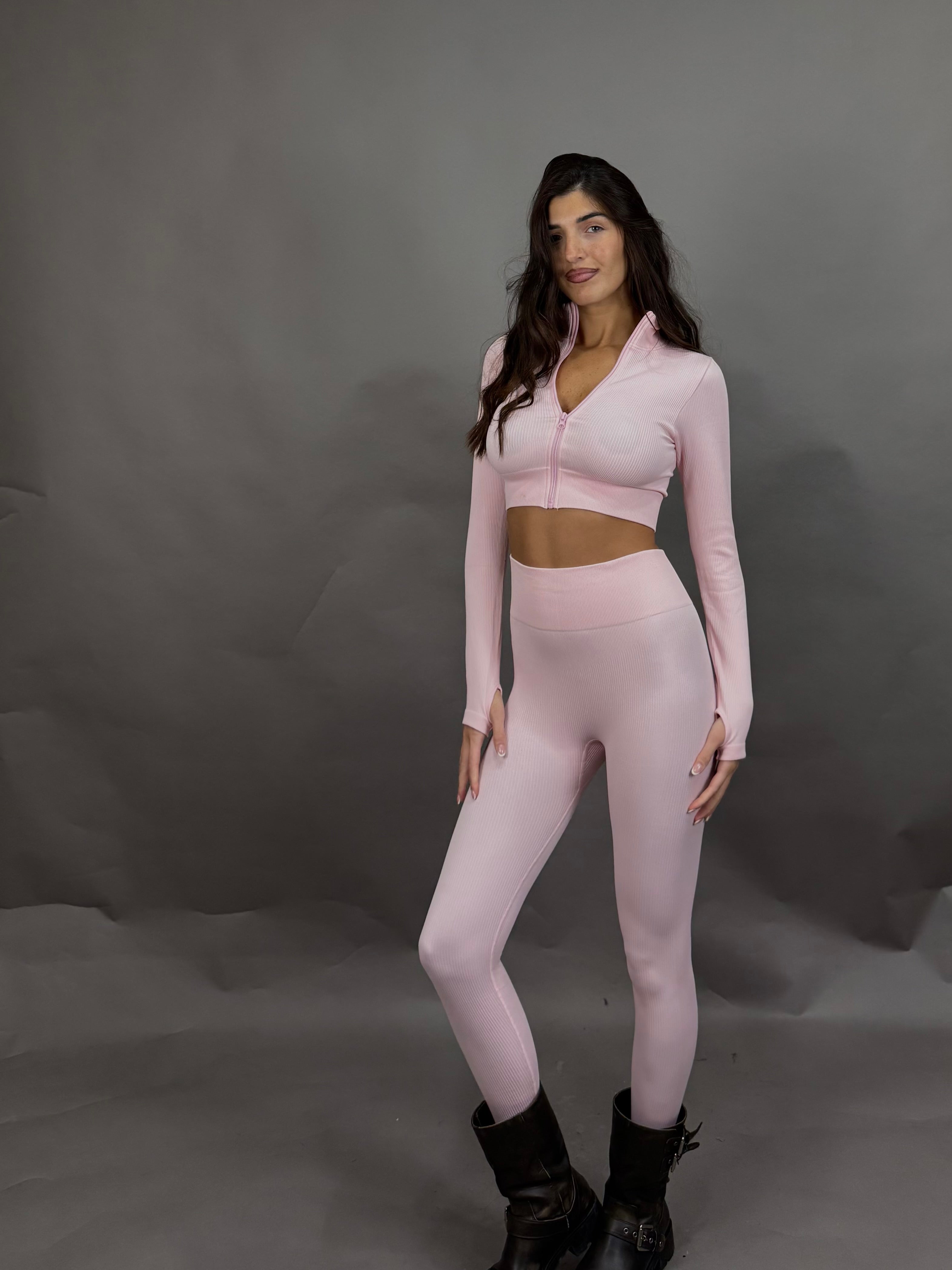 Coordinato pilates rosa