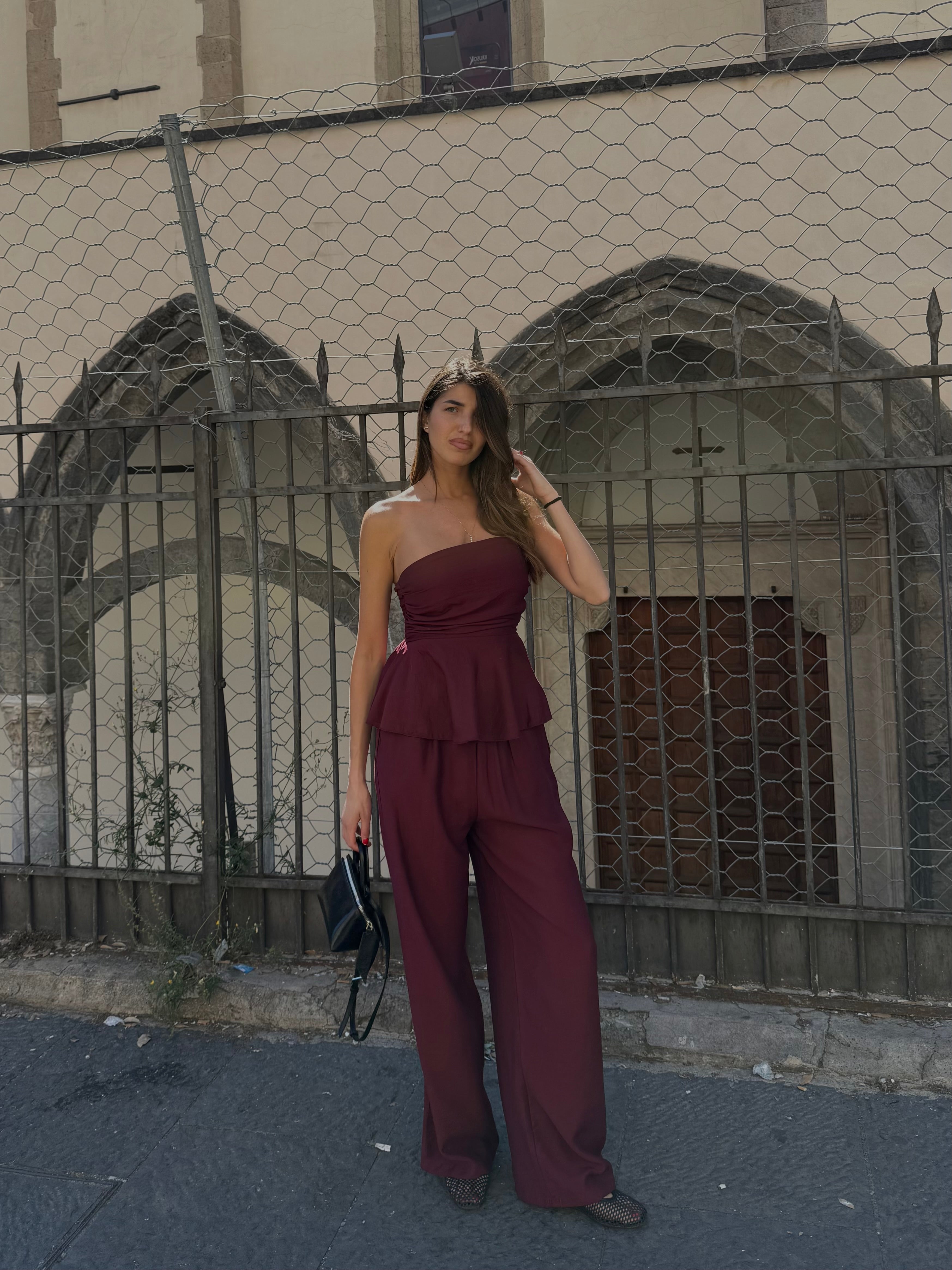 Coordinato Amalfi Bordeaux - LadyB Shop Online