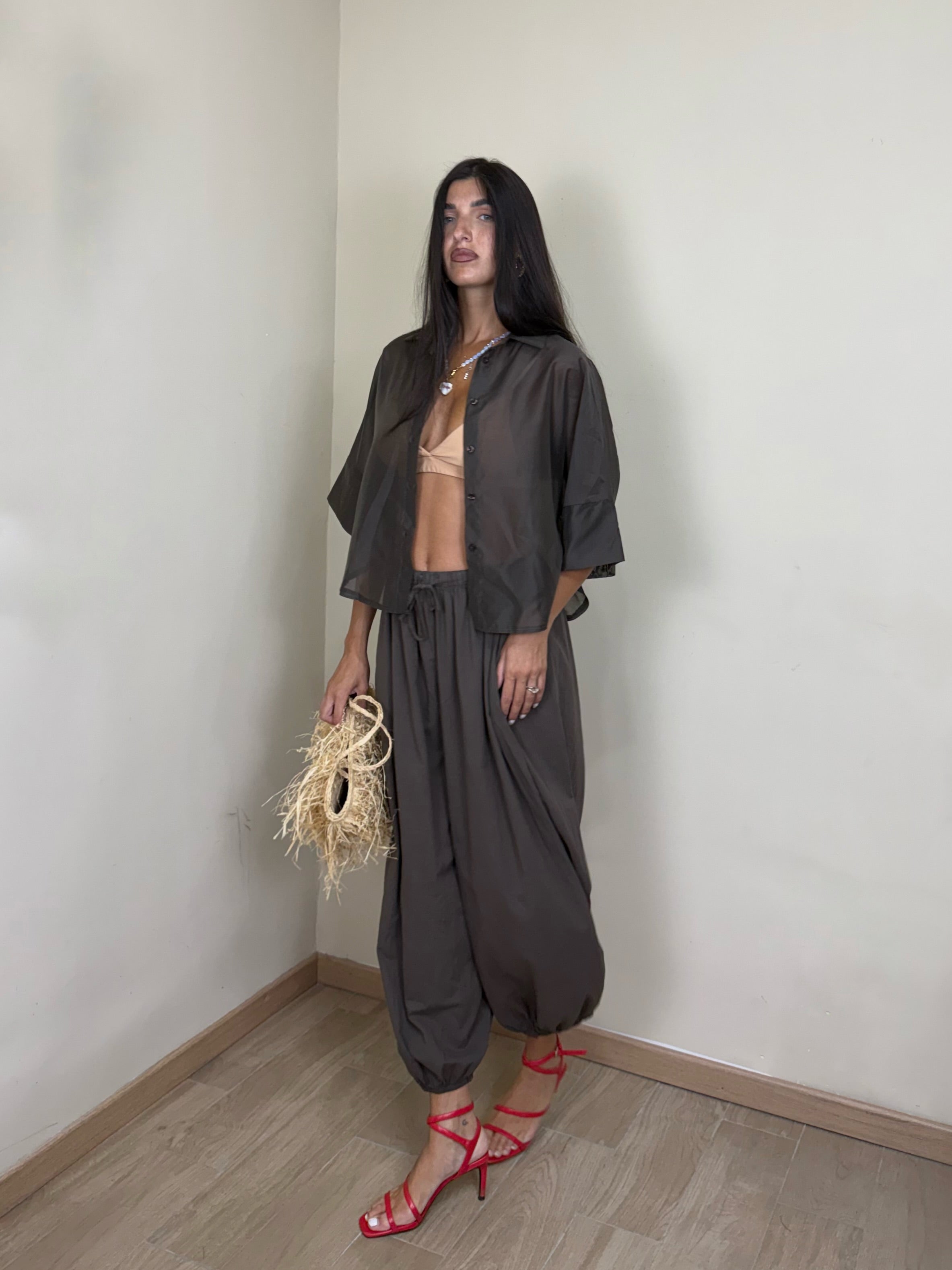 Camicia organza tre quarti