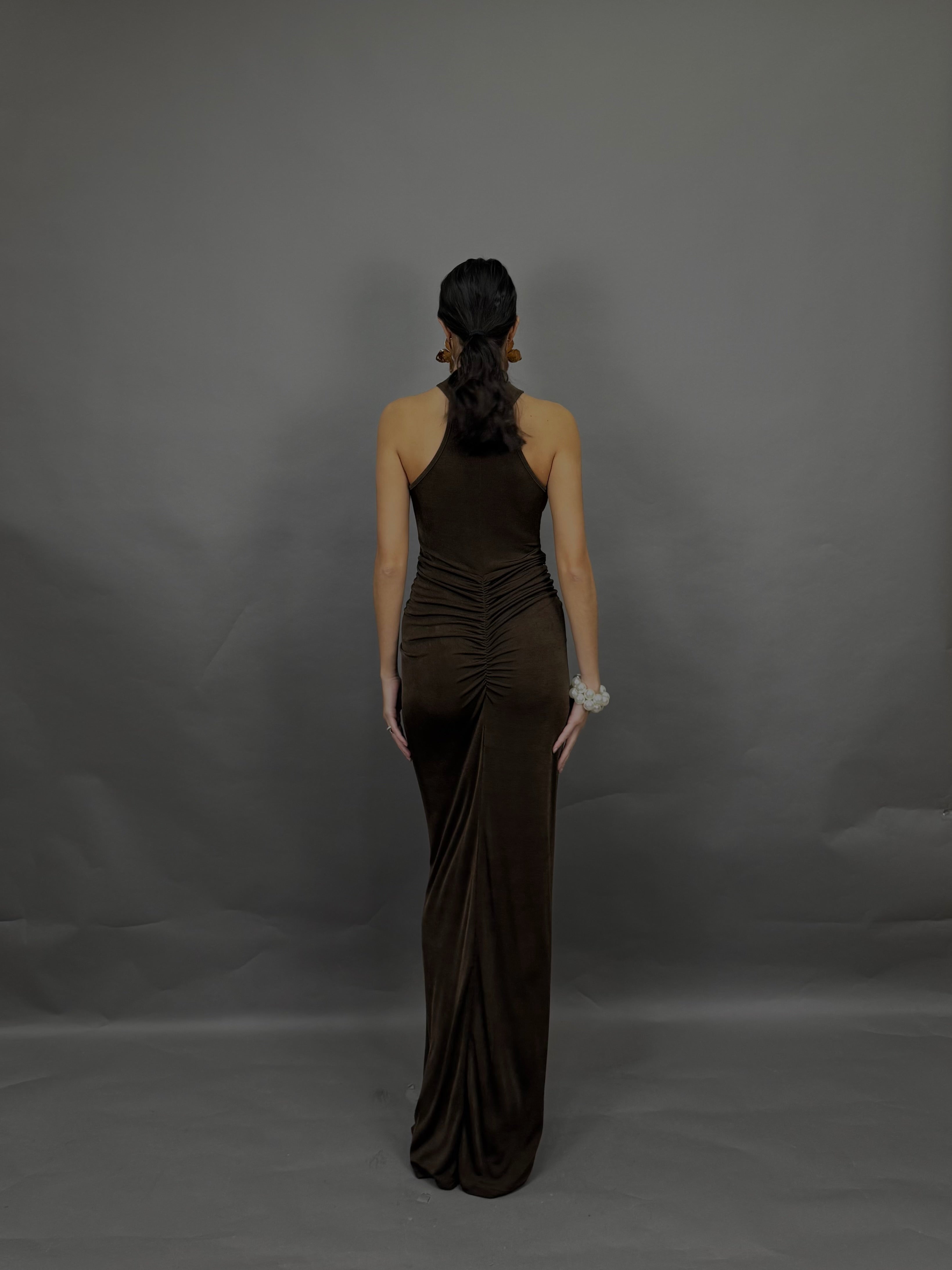 Dress imperial marrone