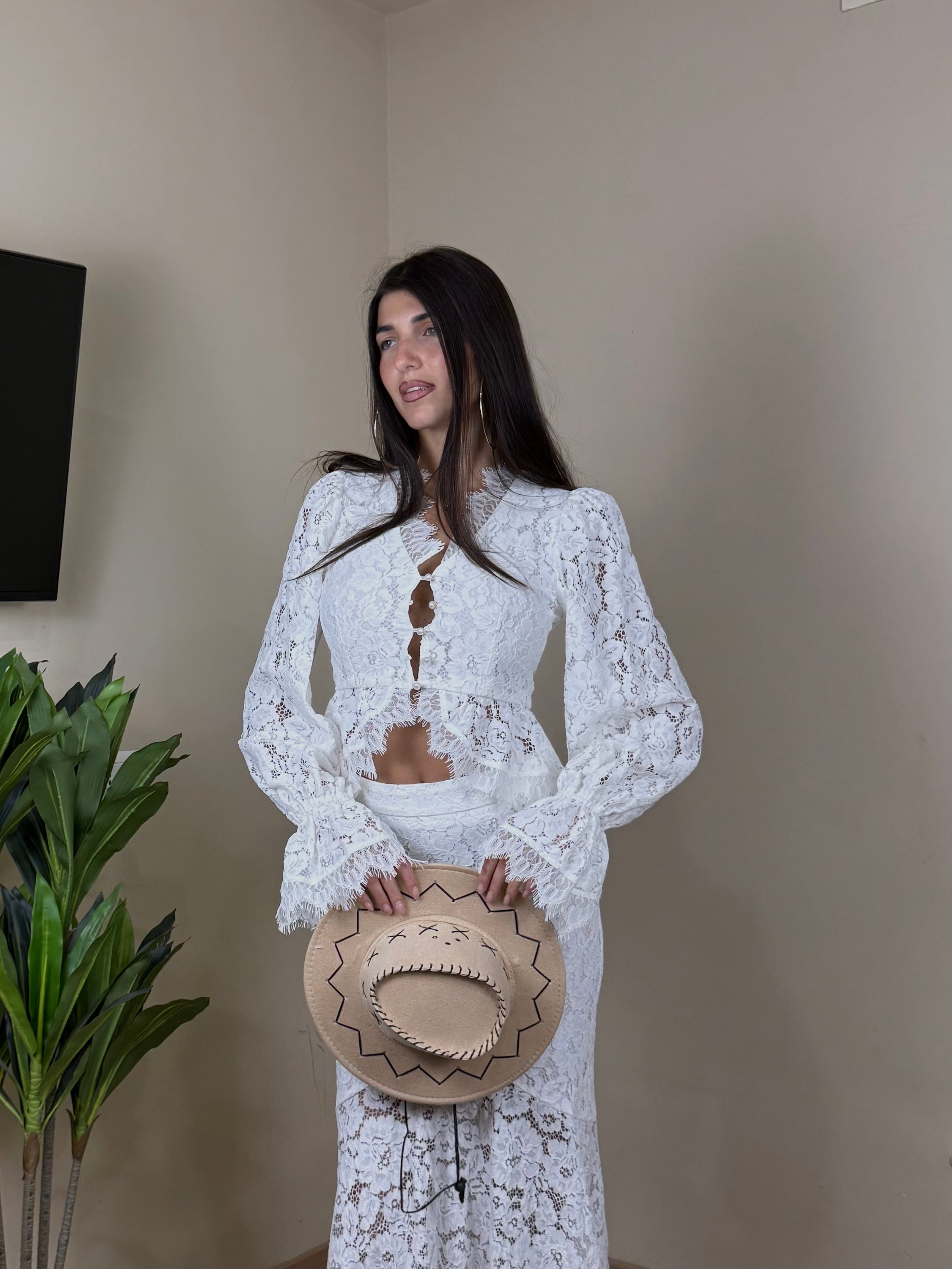 Camicia in pizzo lumina