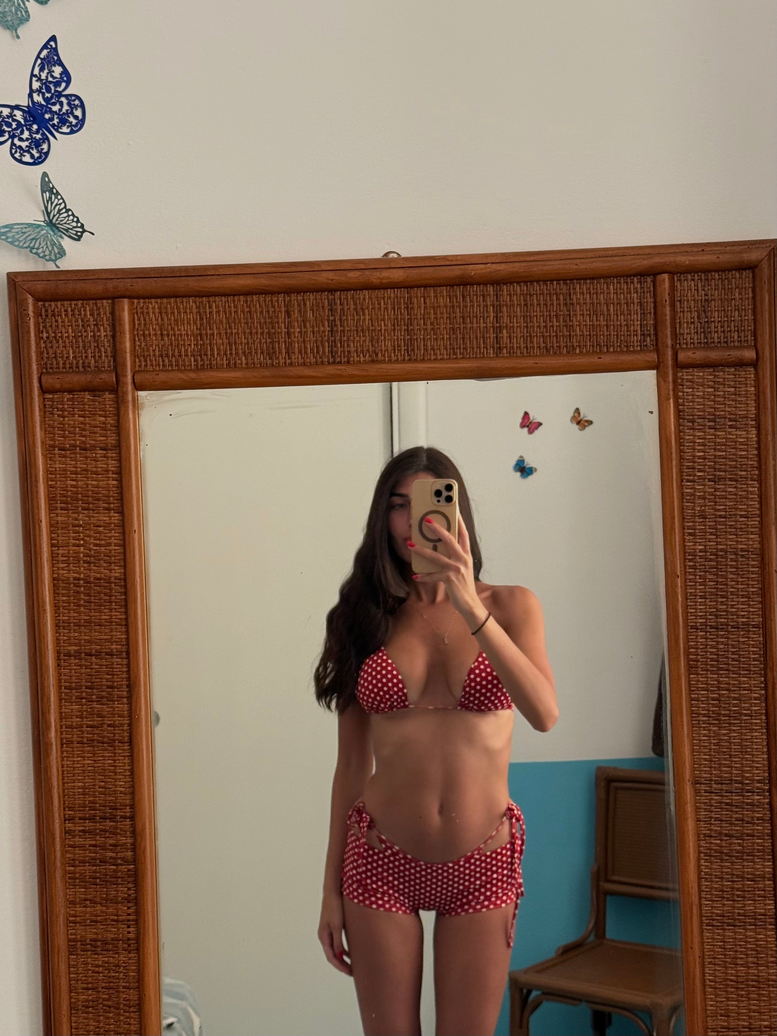 Bikini + coulotte pois rosso