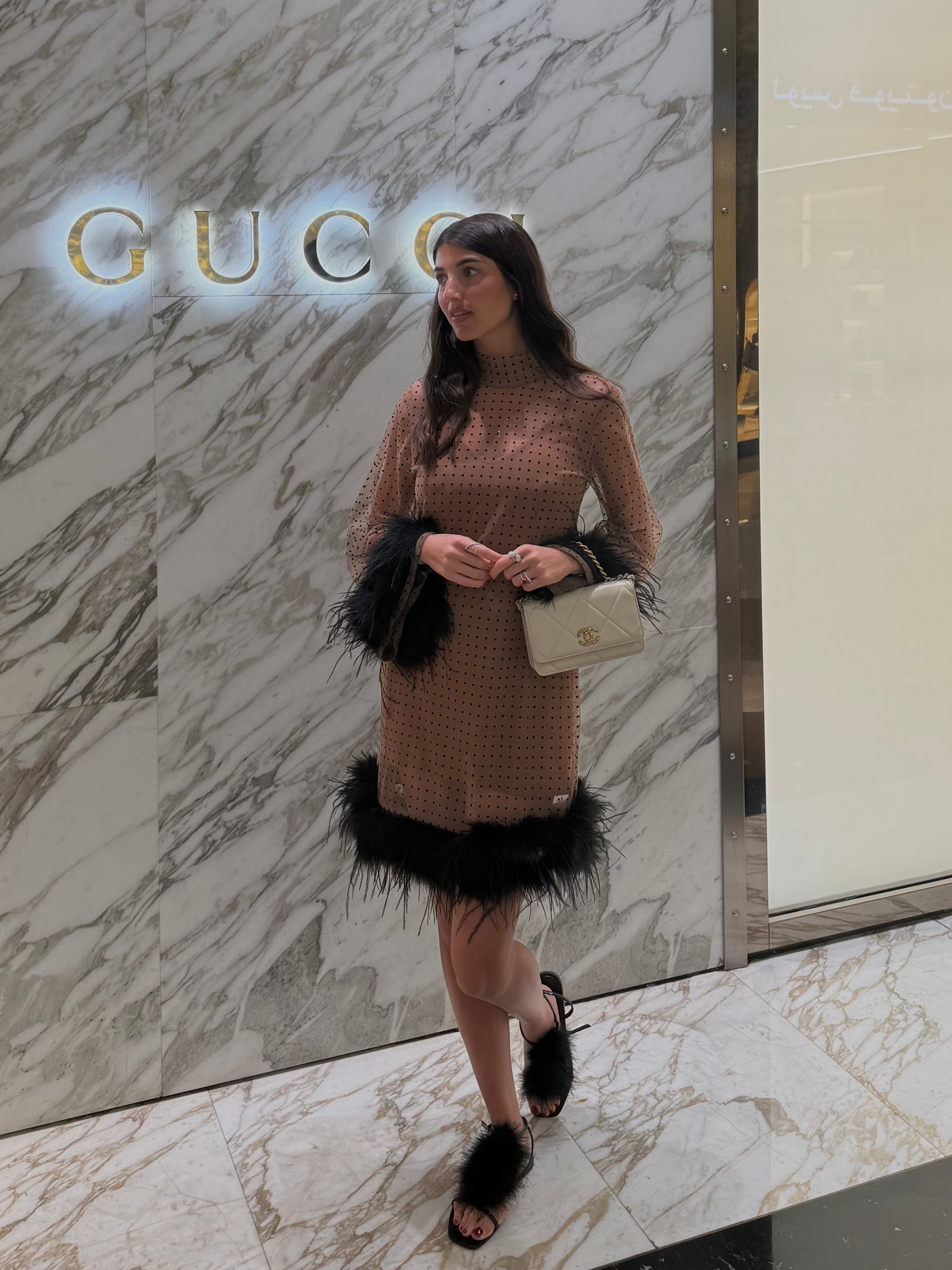 Vestito piume lumina