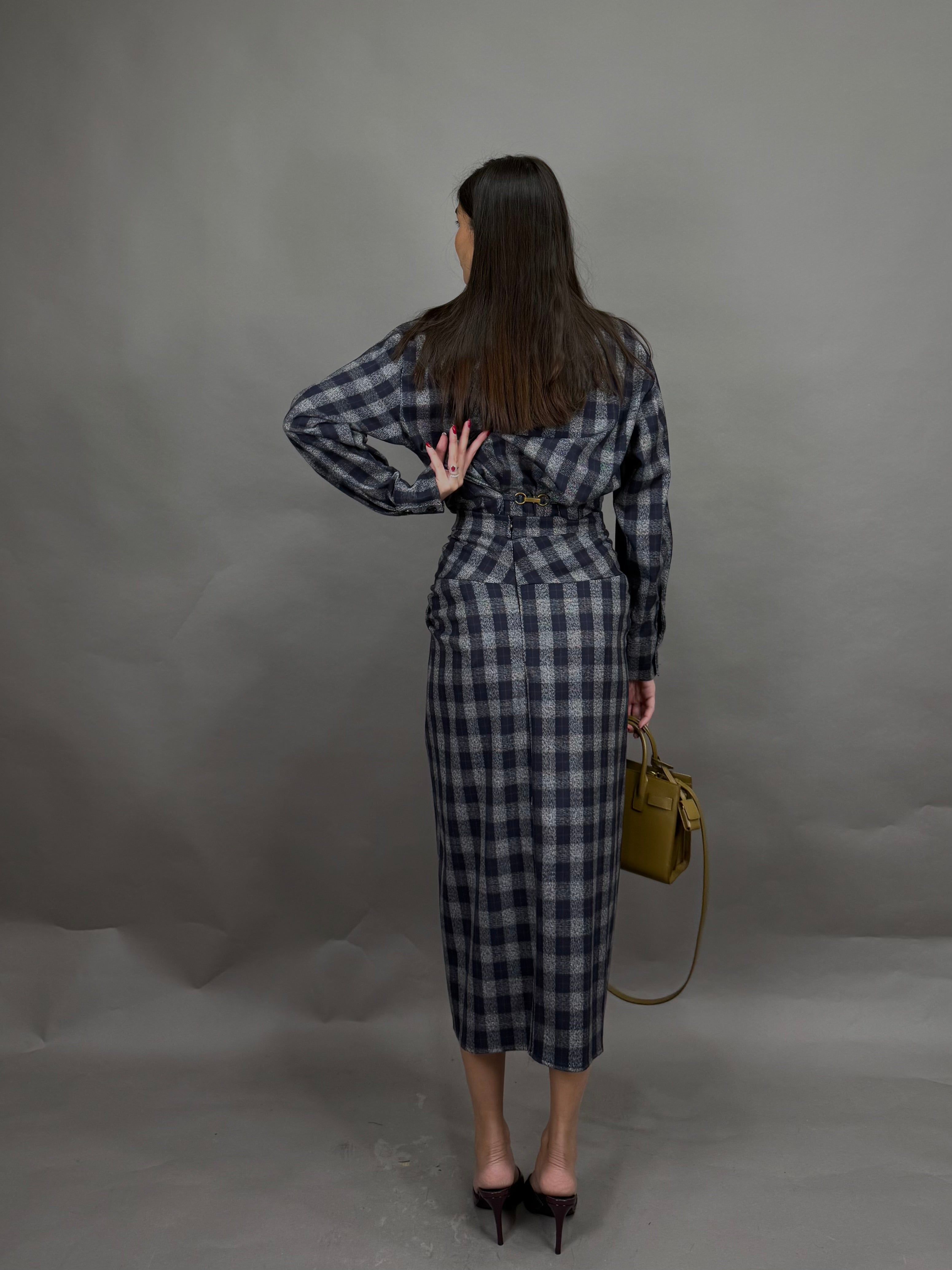 Camicia flanella blu