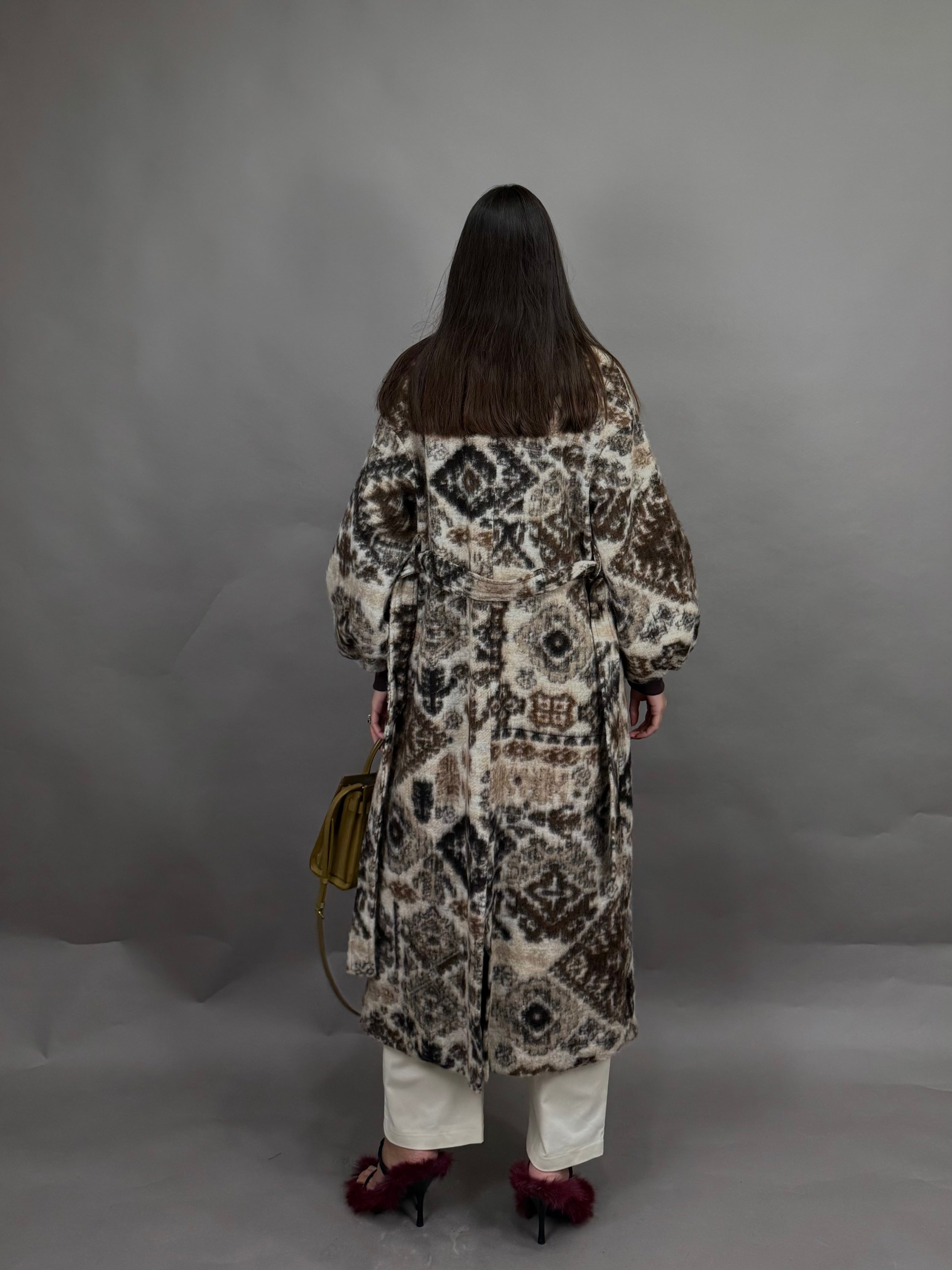Cappotto bandana marrone