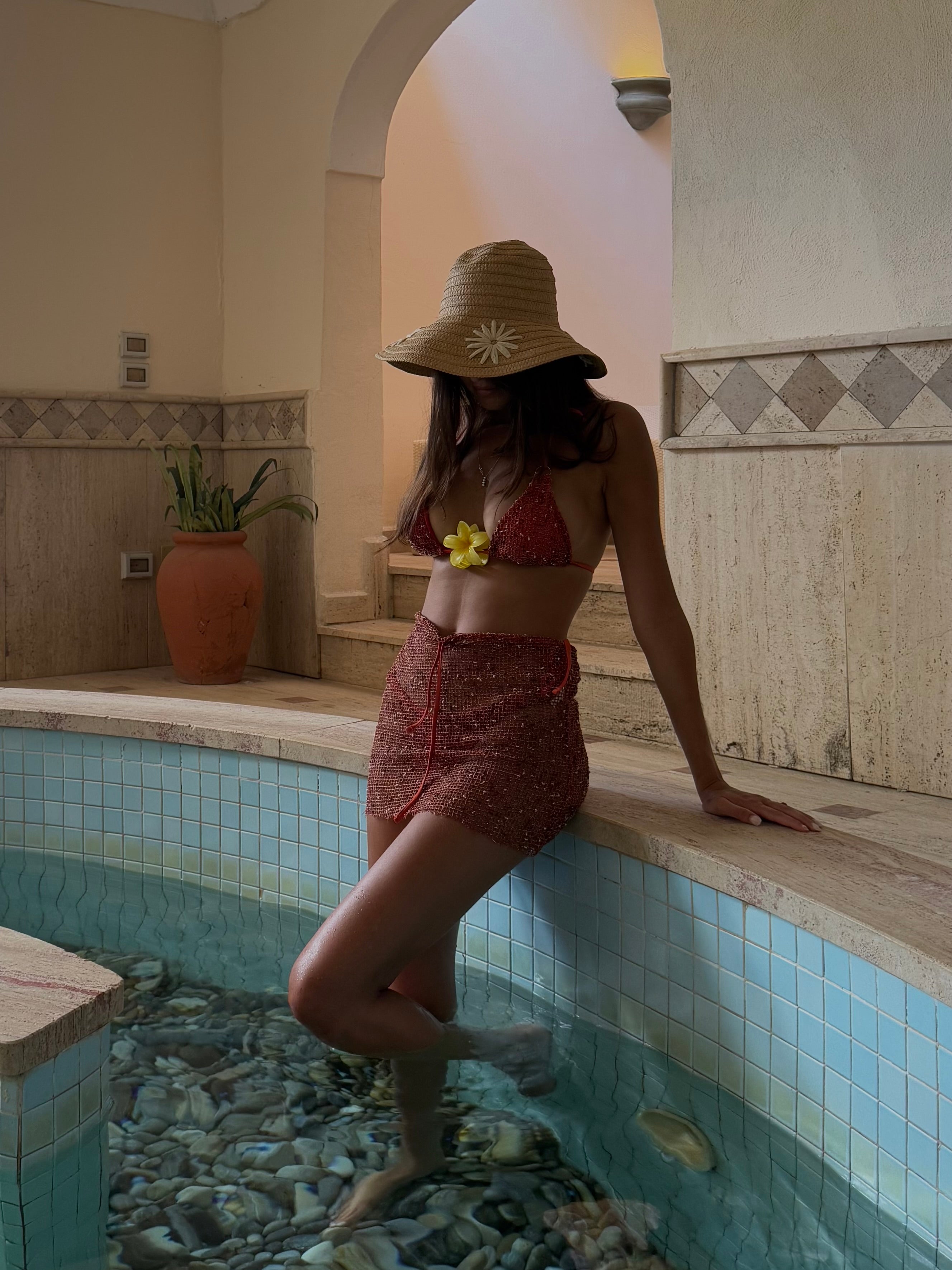 Bikini + copricostume rete