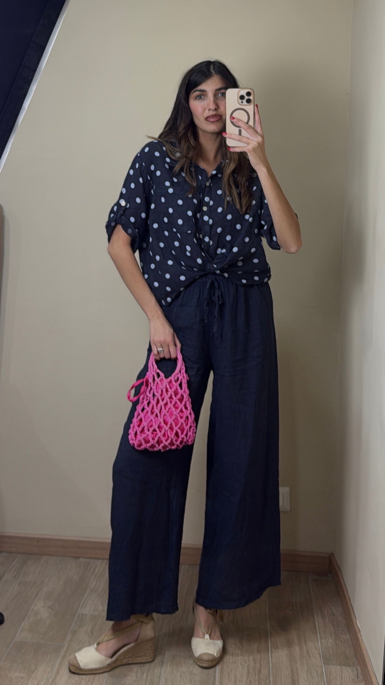 Pantalone lino blu - LadyB Shop Online