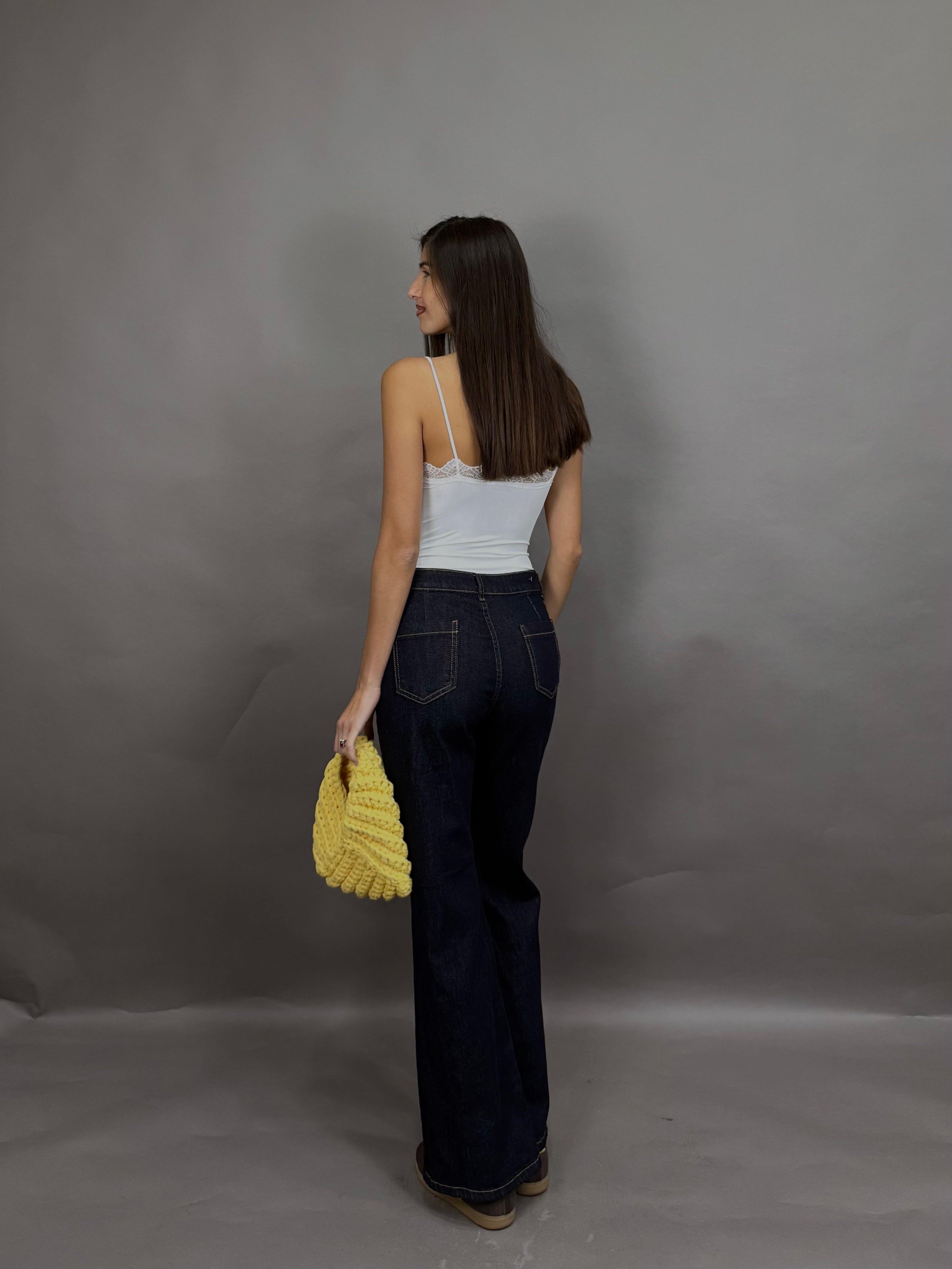 Jeans zampetta blu
