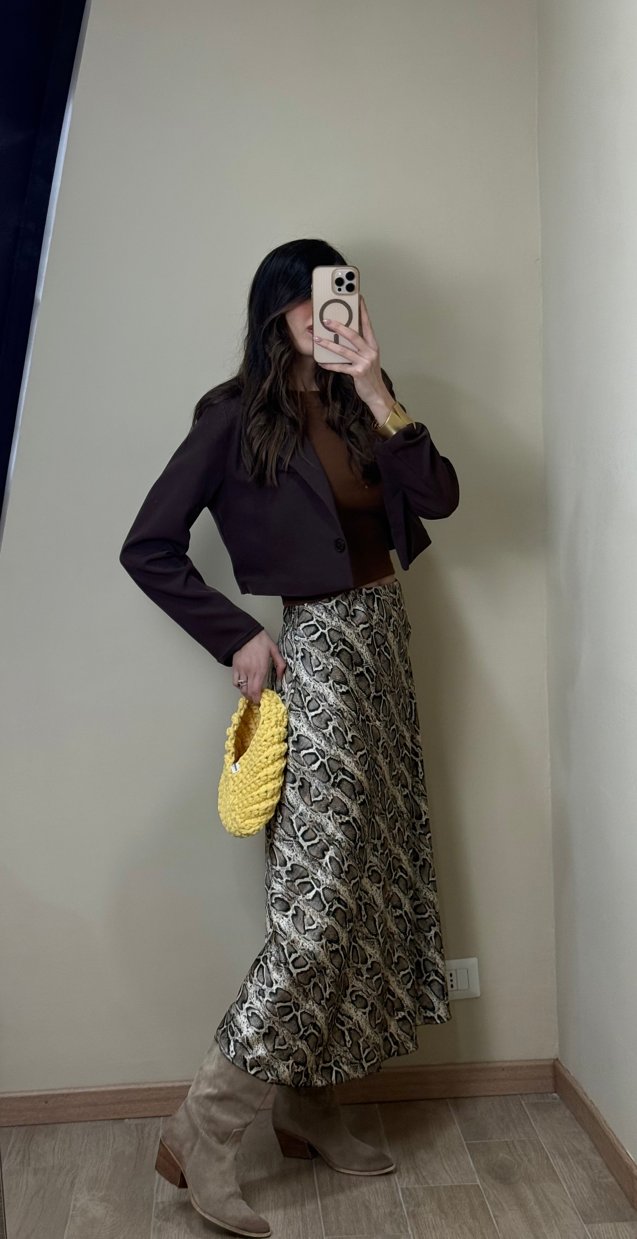 Blazer mini marrone