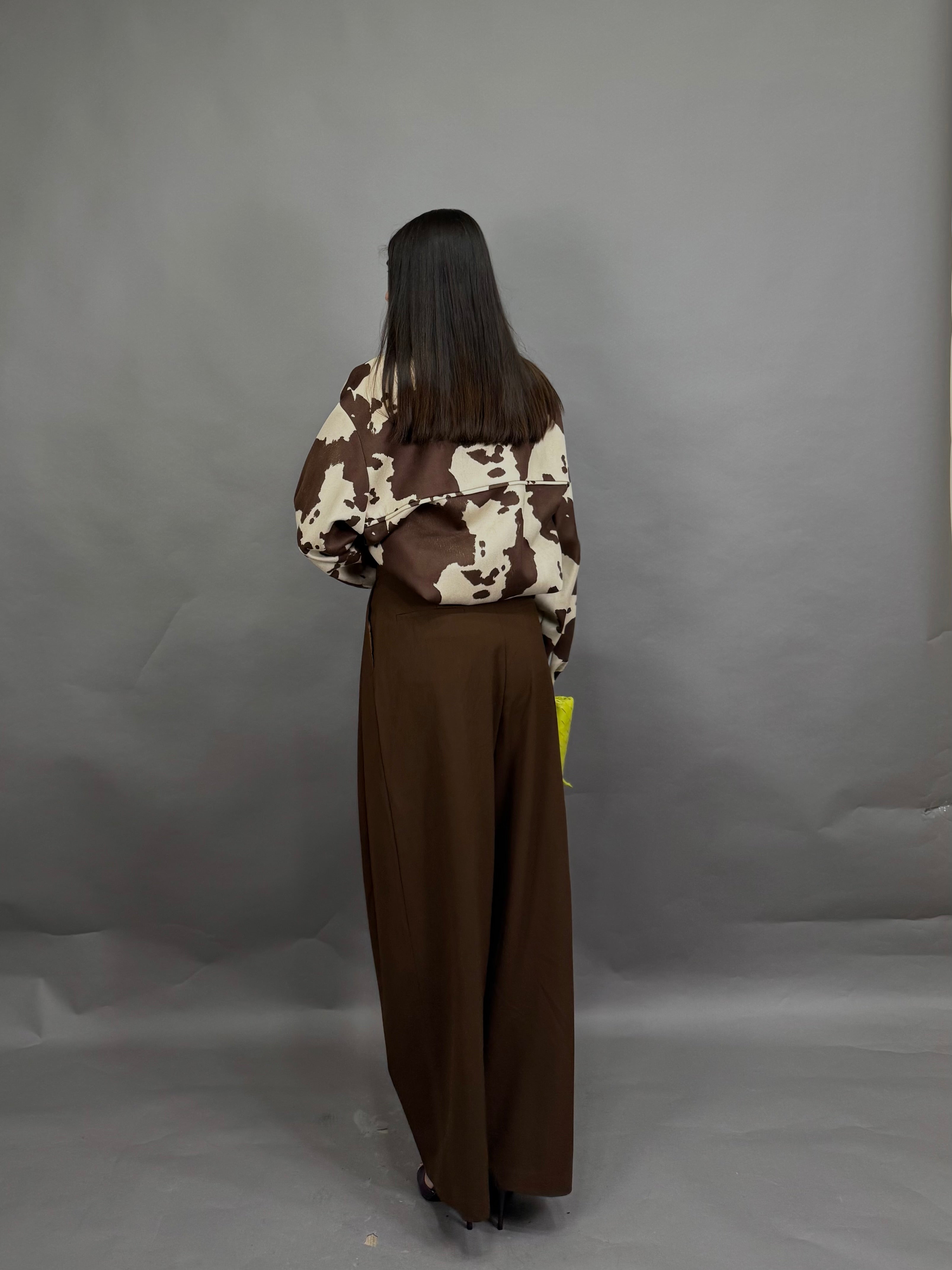 Pantalone classico lumina marrone