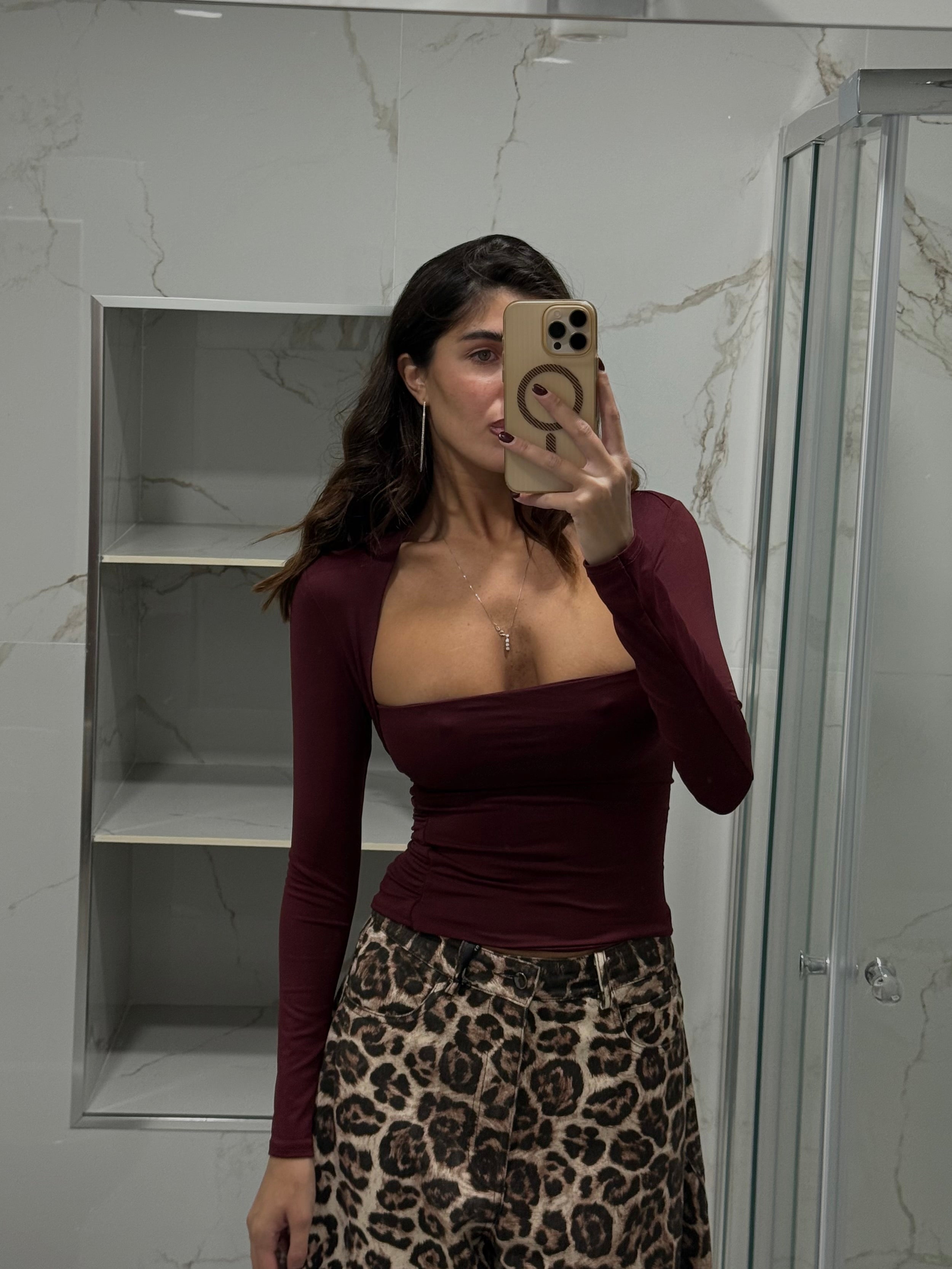 Maglia Kim  bordeaux