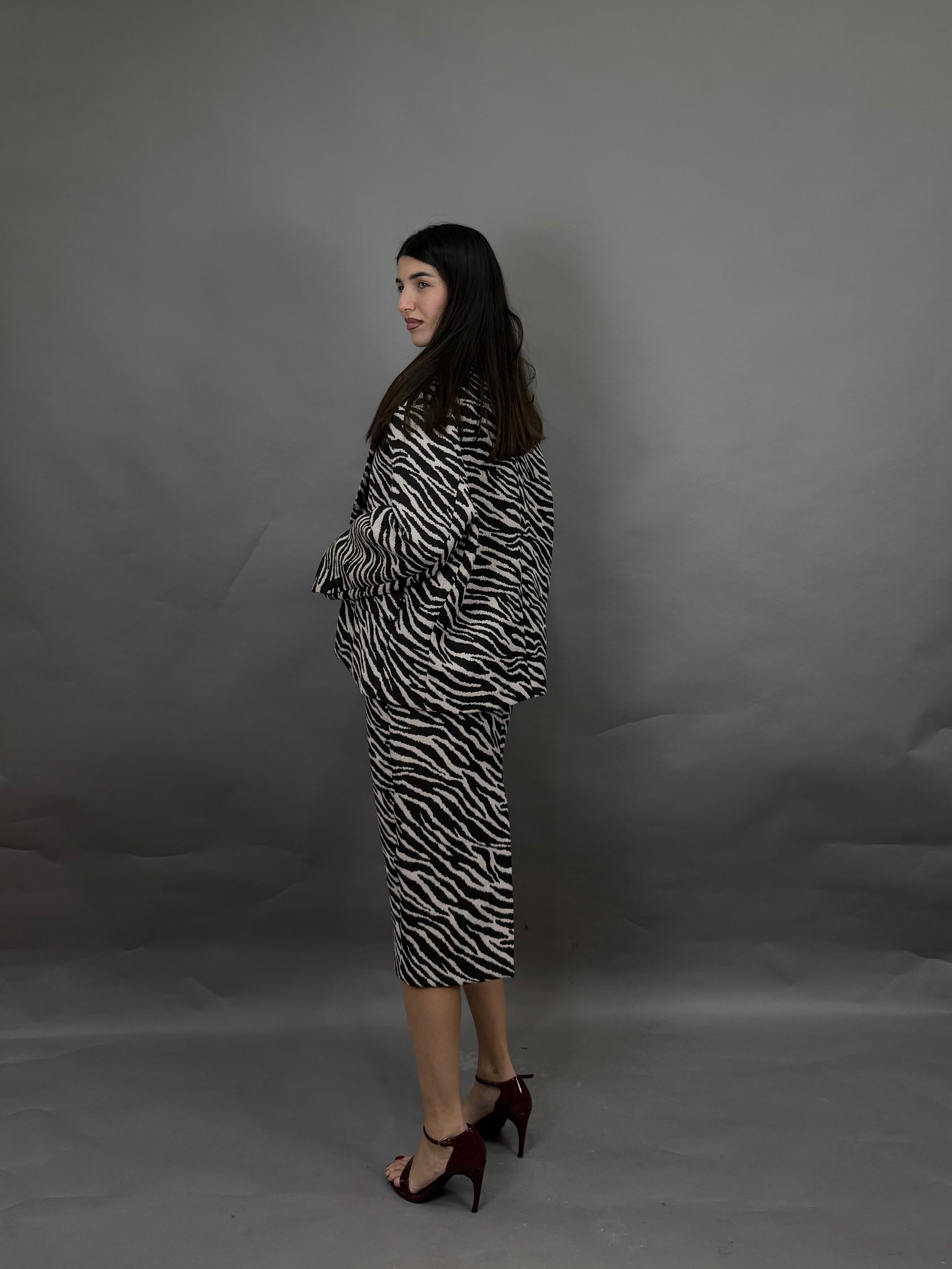 Blazer zebrato marrone