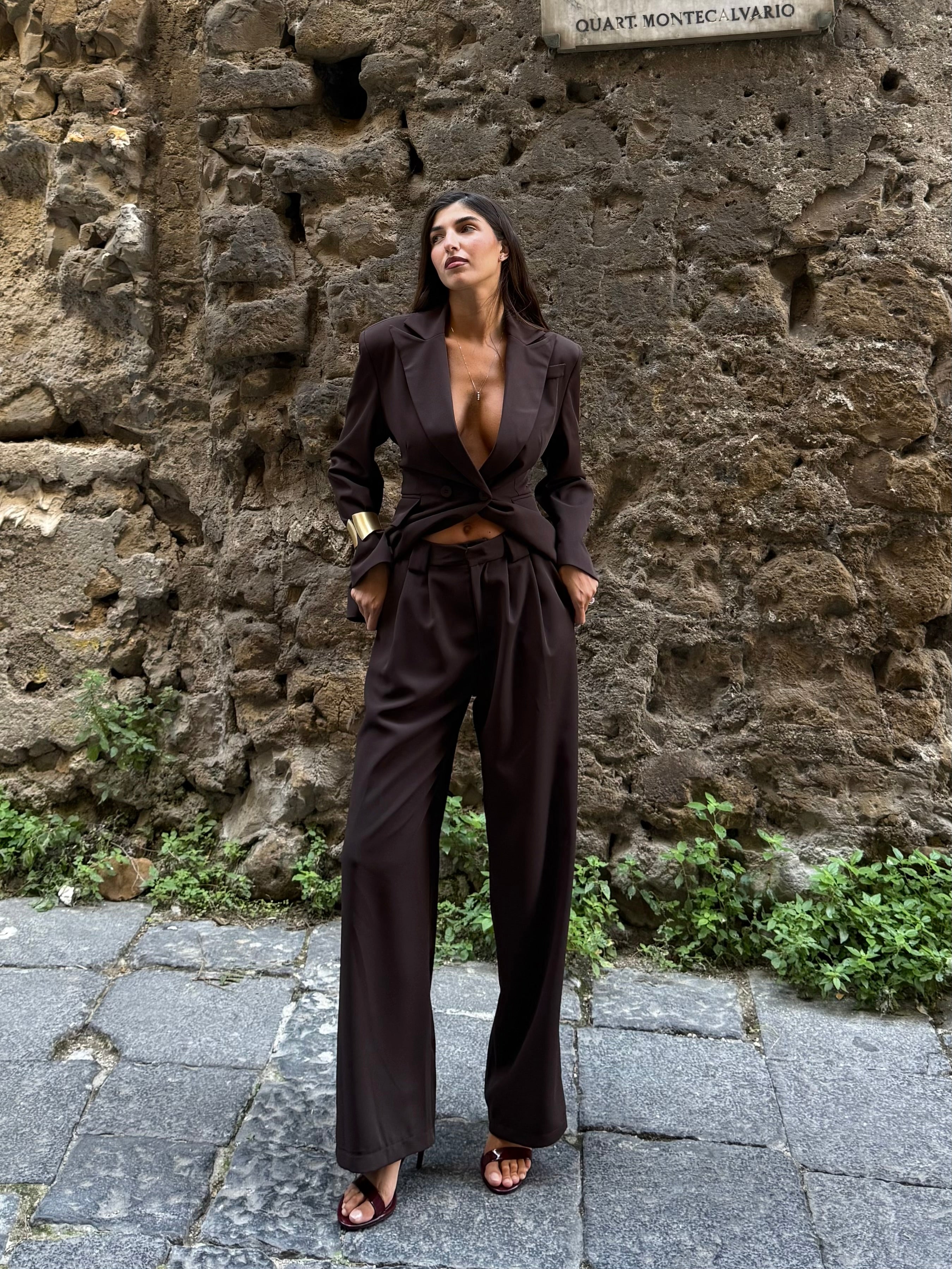 Pantalone lumina marrone