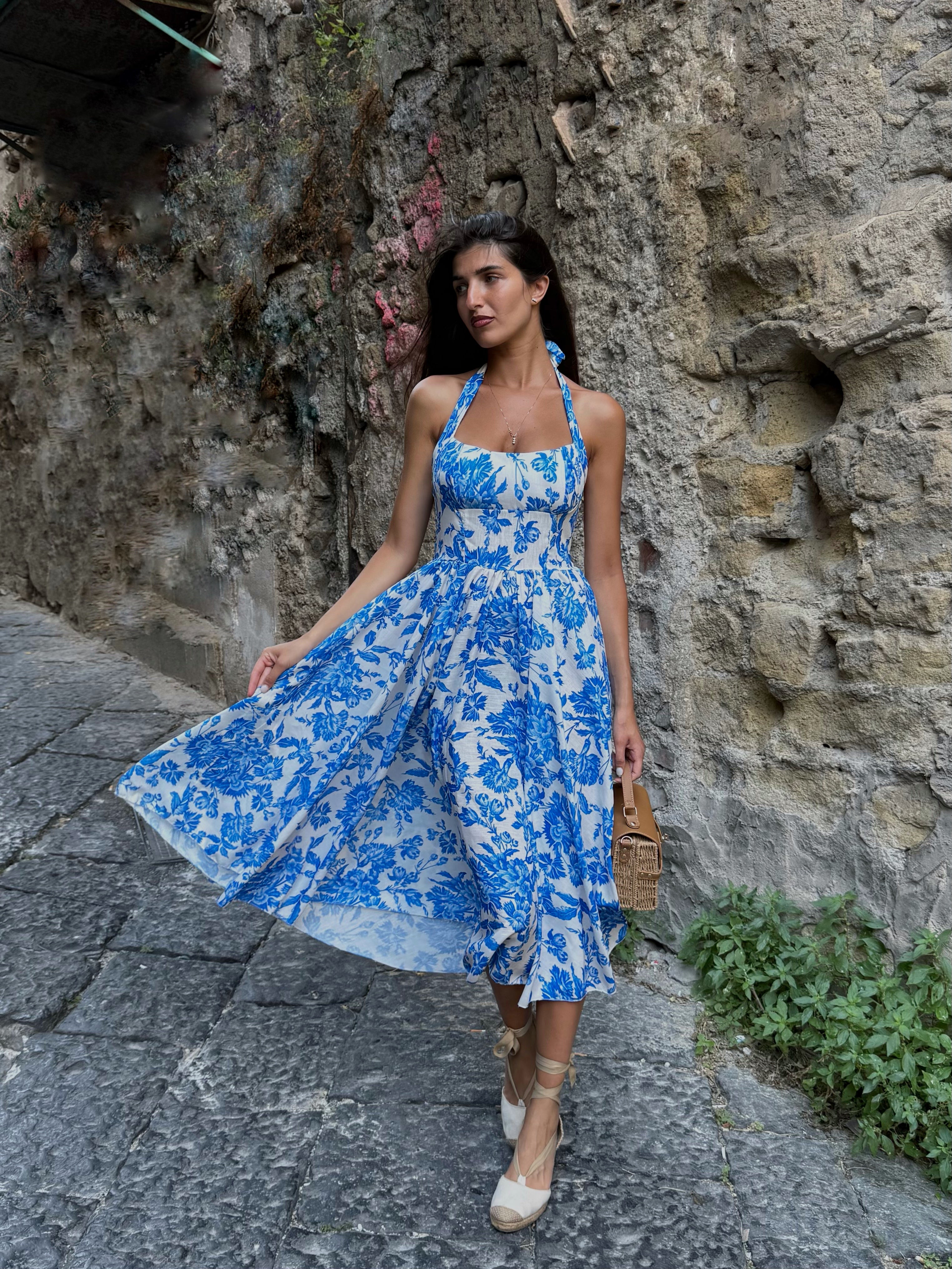 Dress Taormina blu - LadyB Shop Online