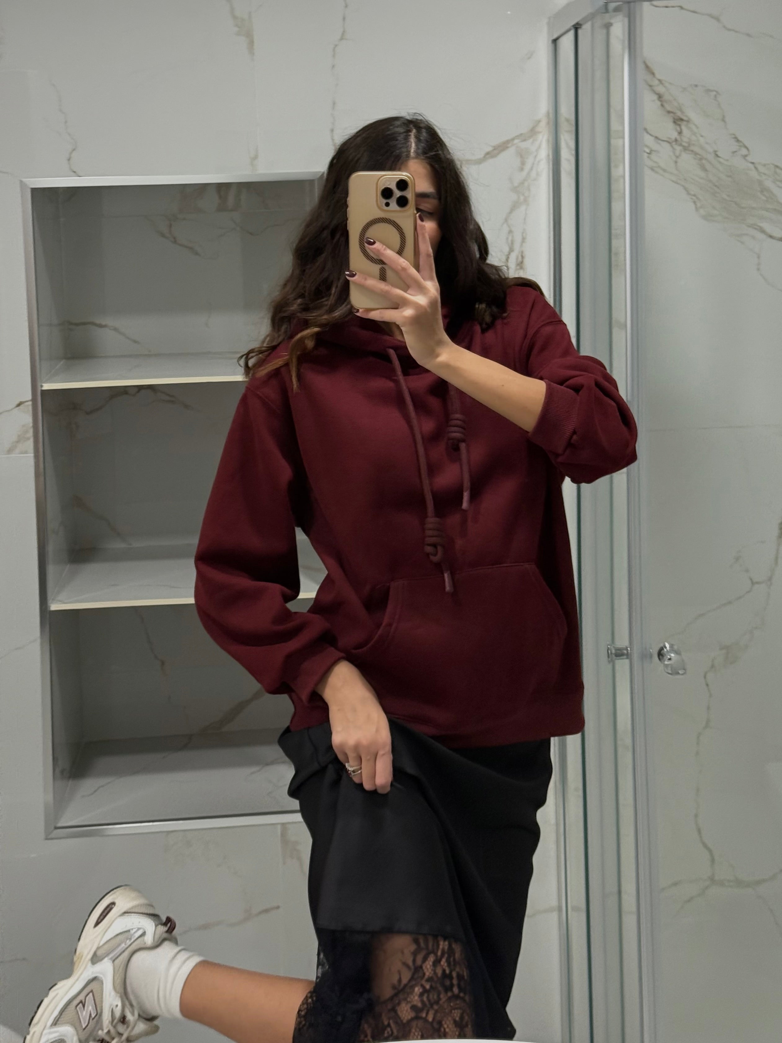 Felpa nodo bordeaux