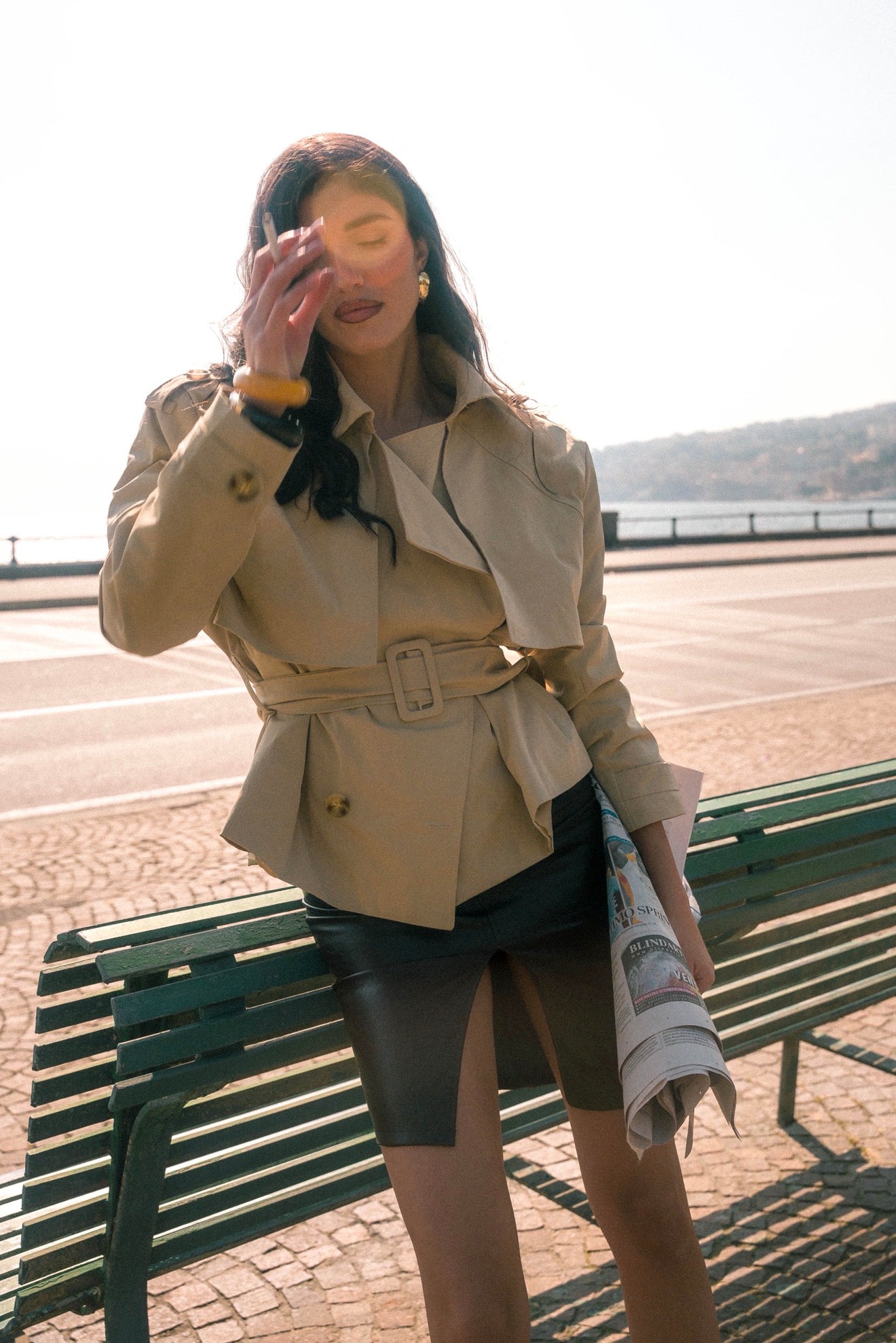 PRE ORDINE Trench maxi spallina by LadyB