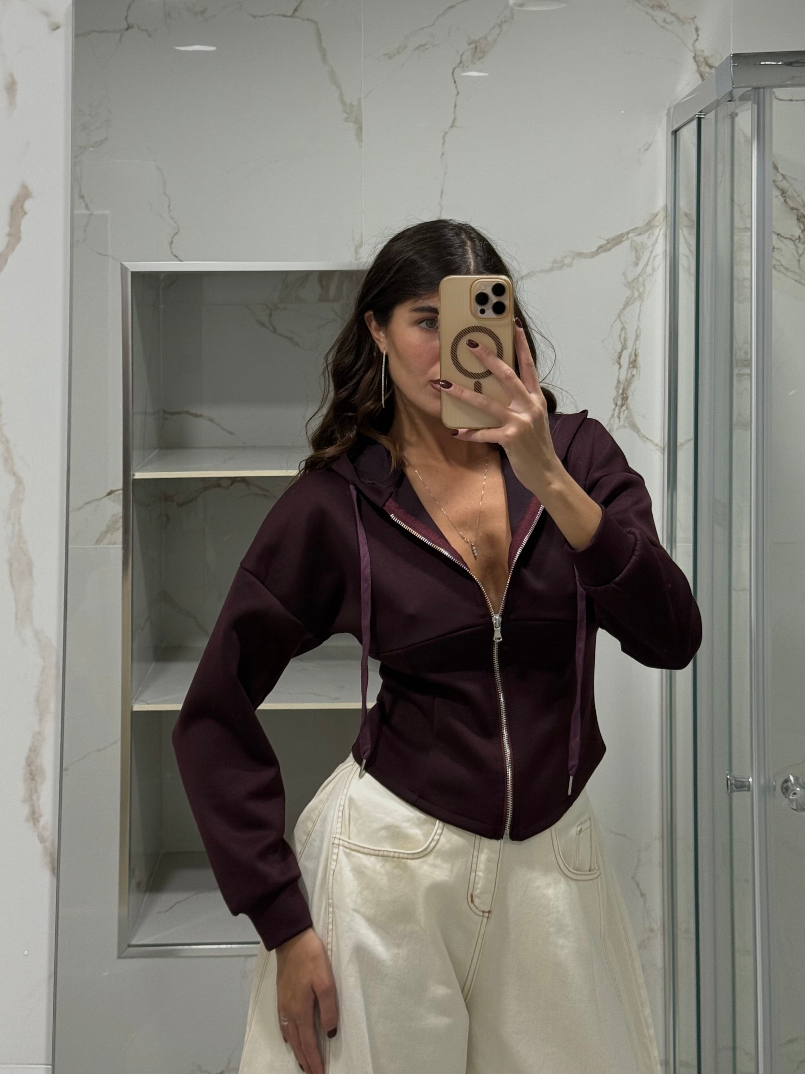 Felpa Megan bordeaux