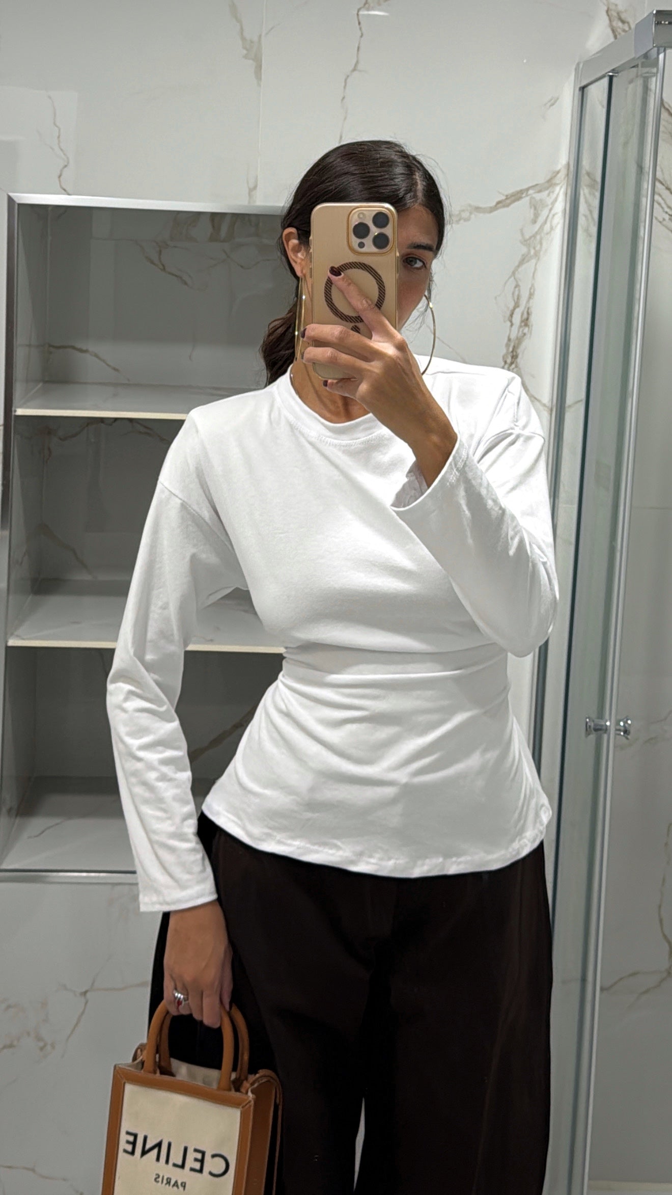 Maglia avvitata bianca