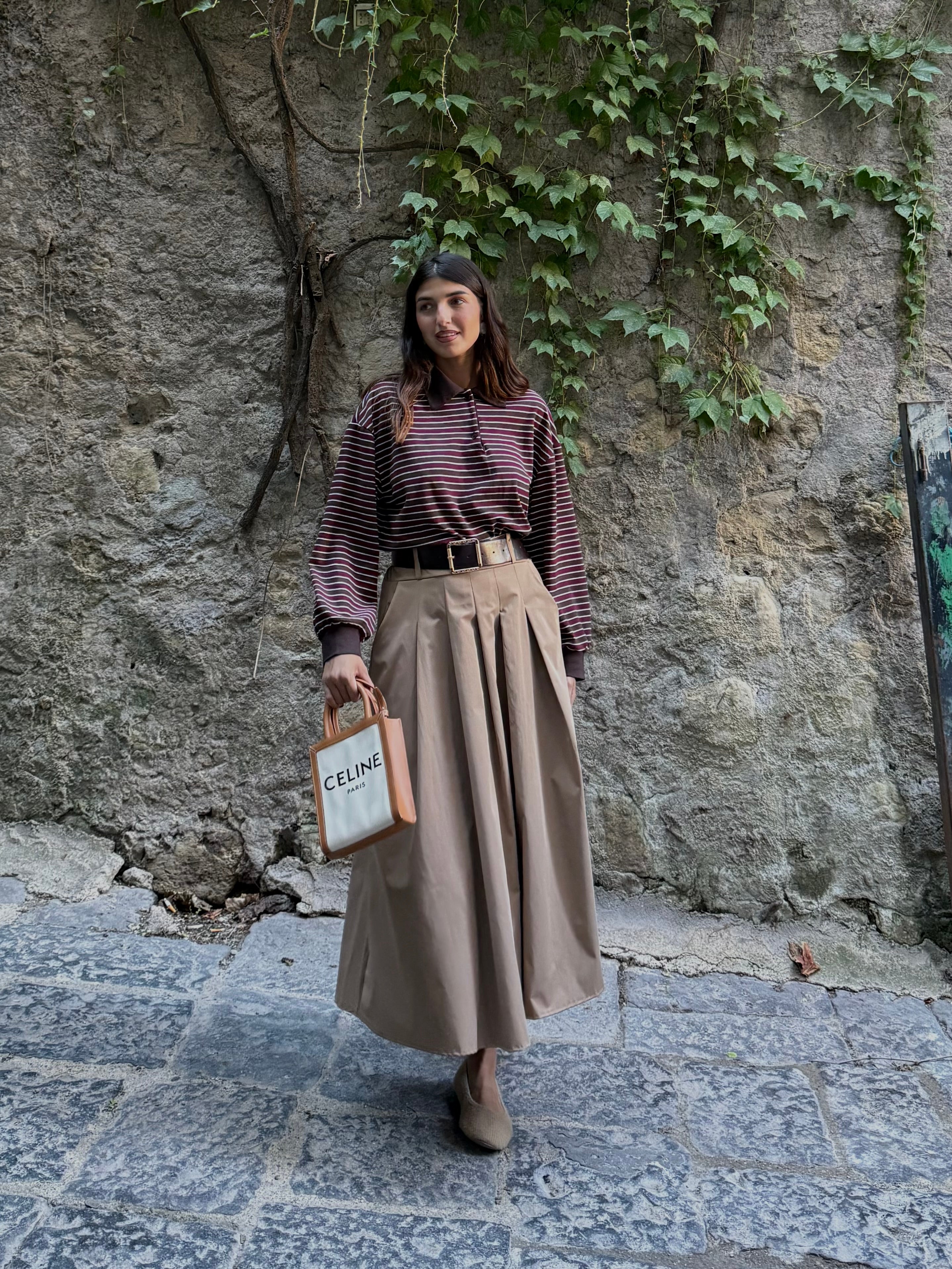 Polo righe bordeaux