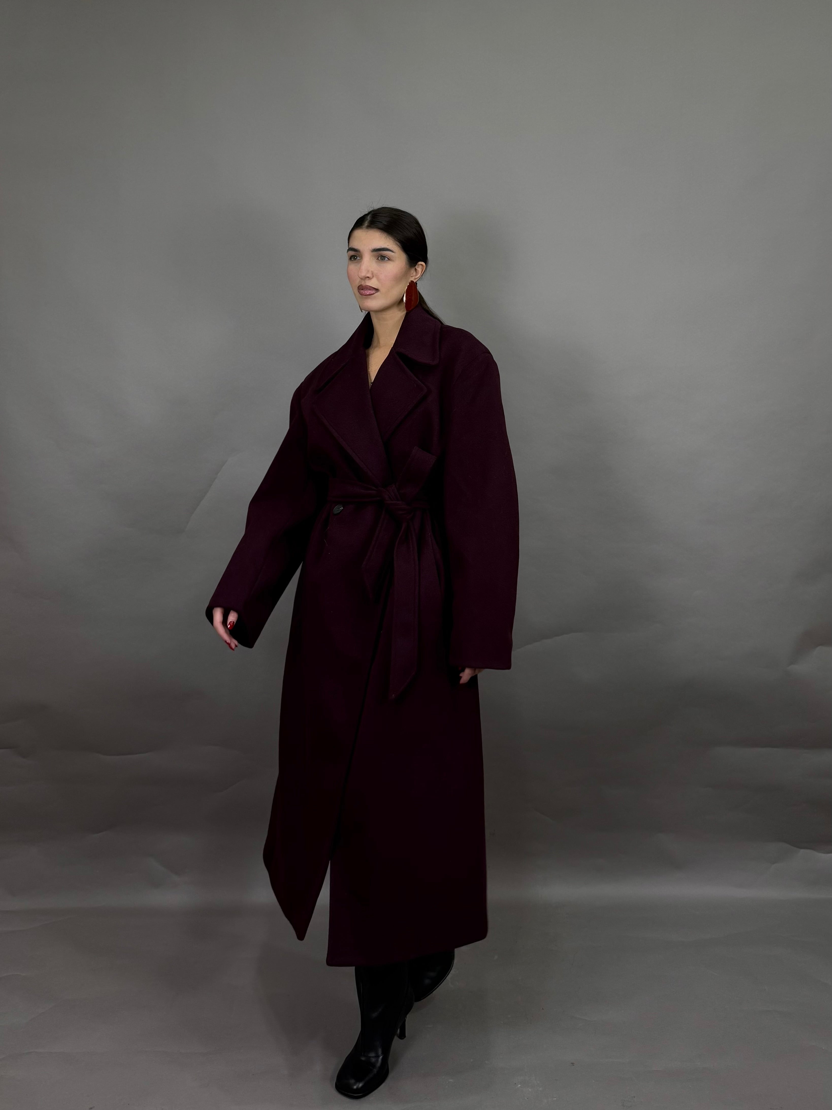 Cappotto vinaccia lumina