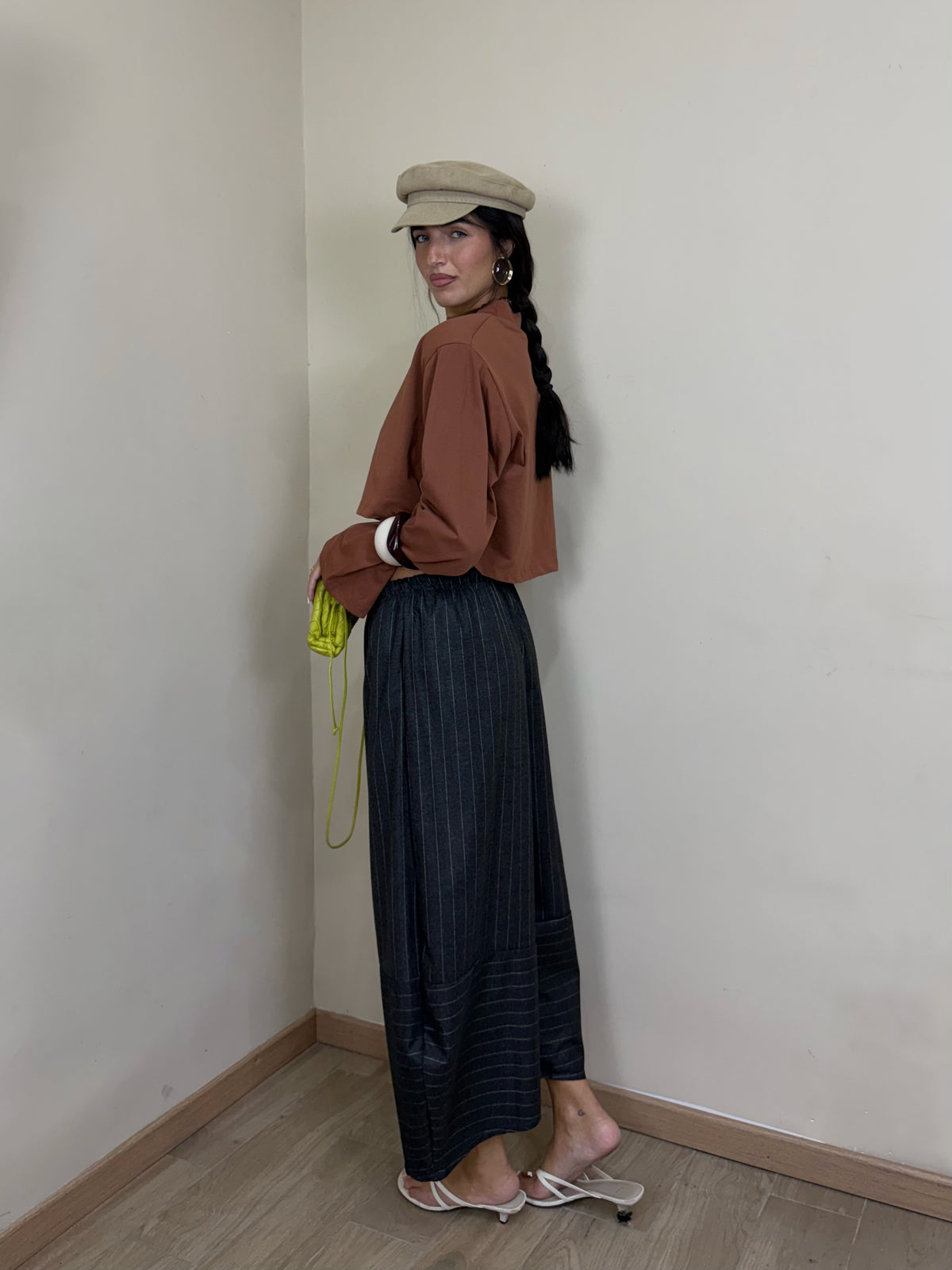Maxi bermuda in viscosa