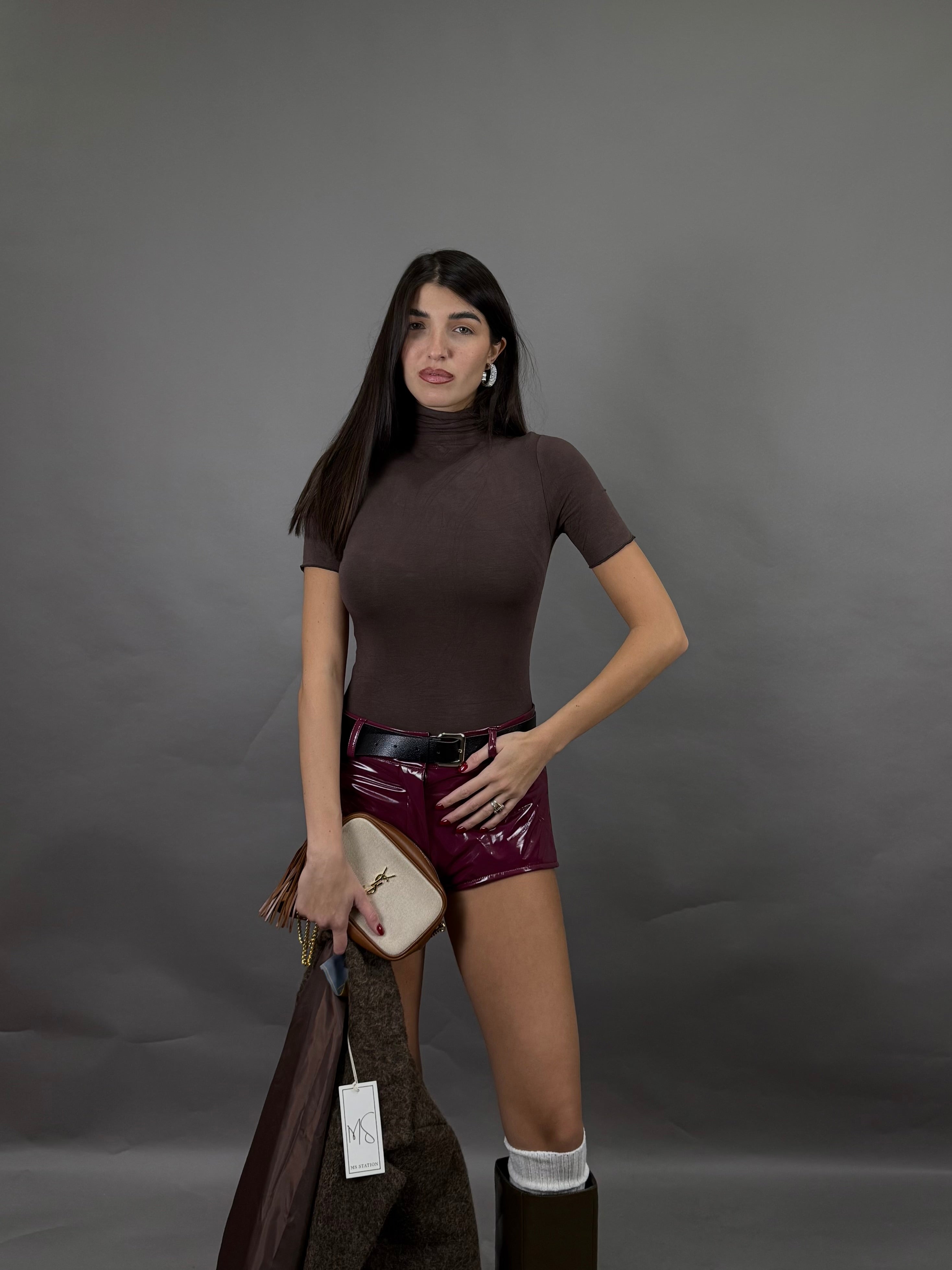 Maglia cotone marrone