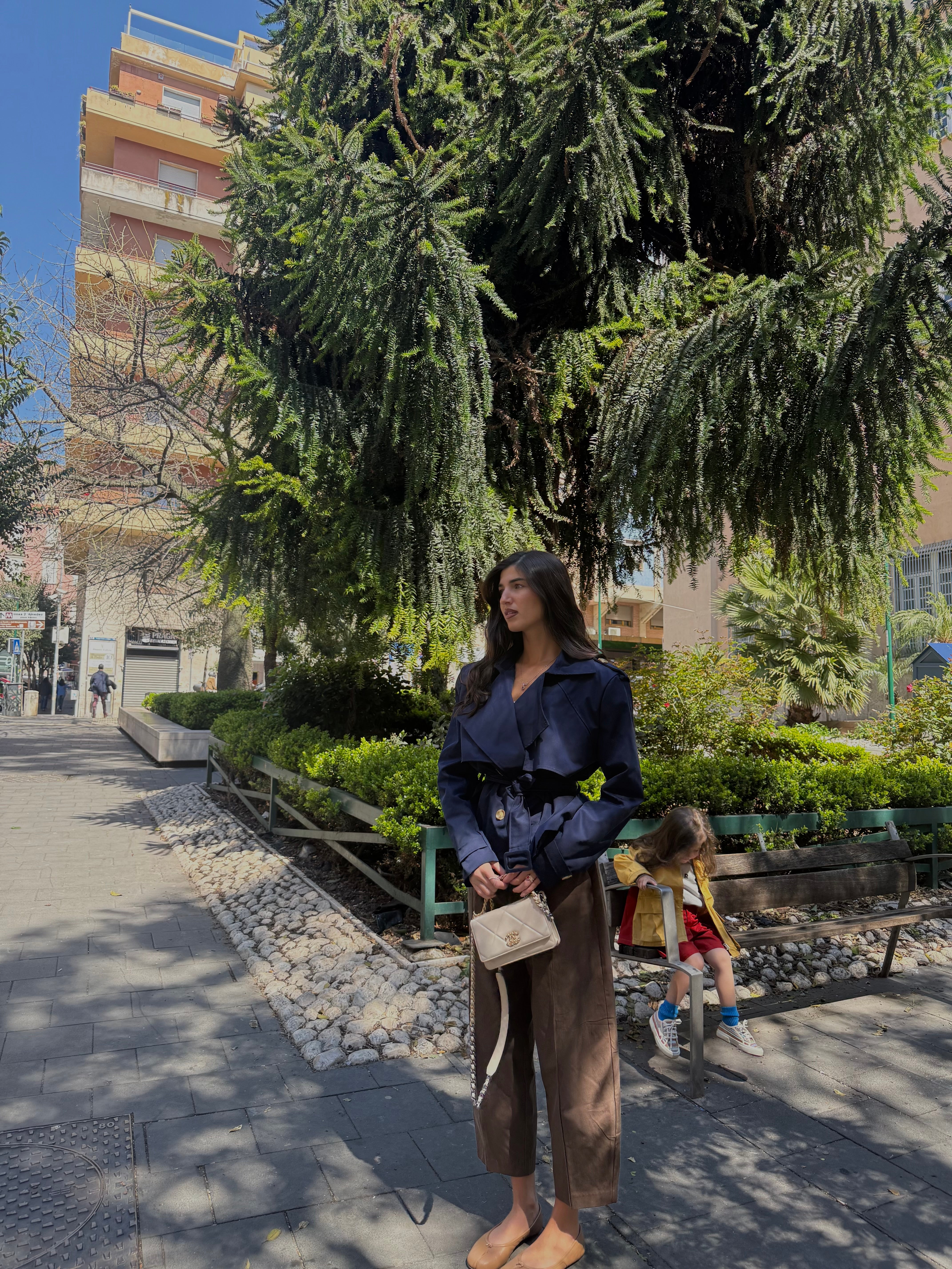 Trench maxi spallina by LadyB blu