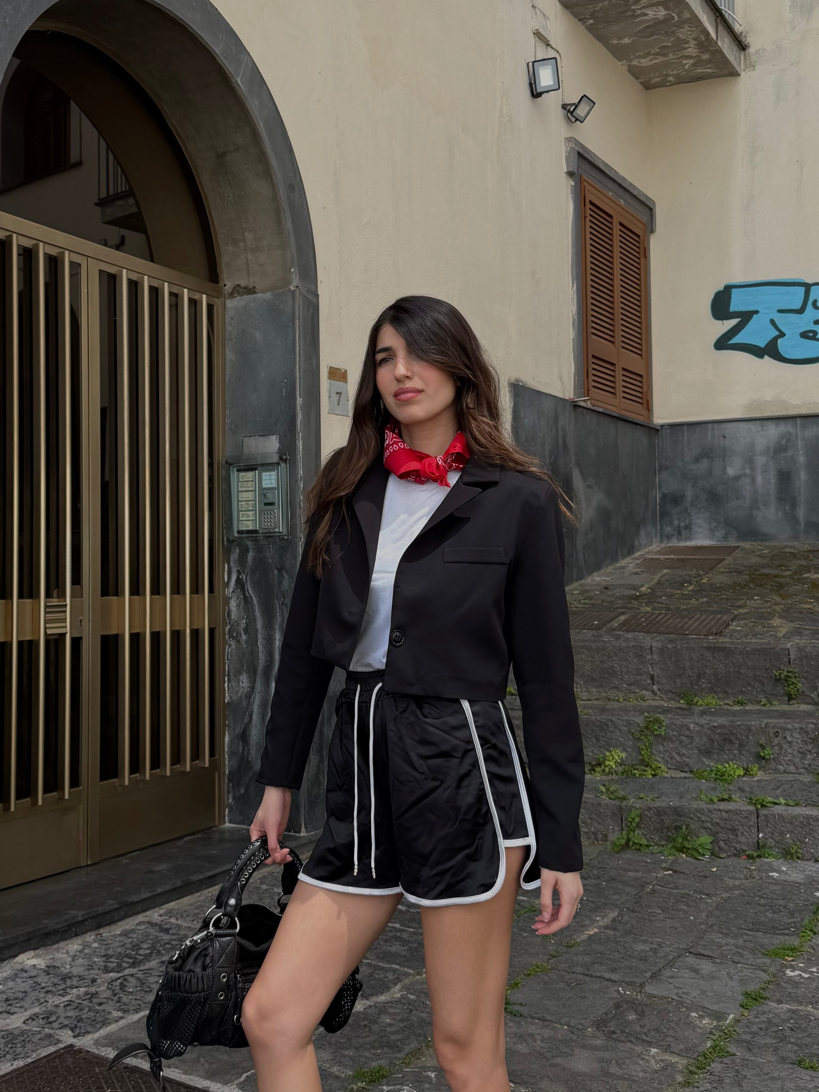 Blazer mini nero