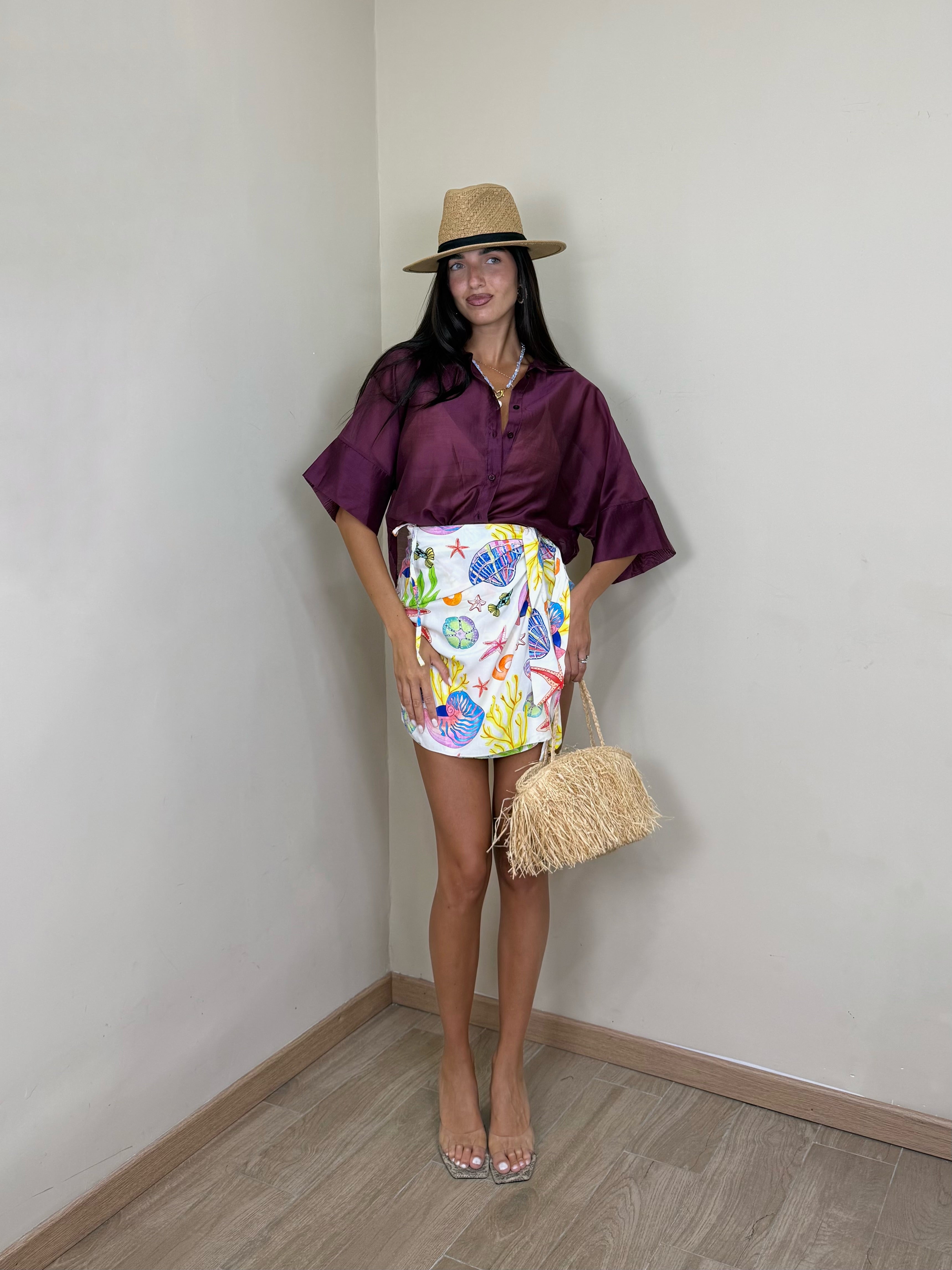 Camicia organza tre quarti