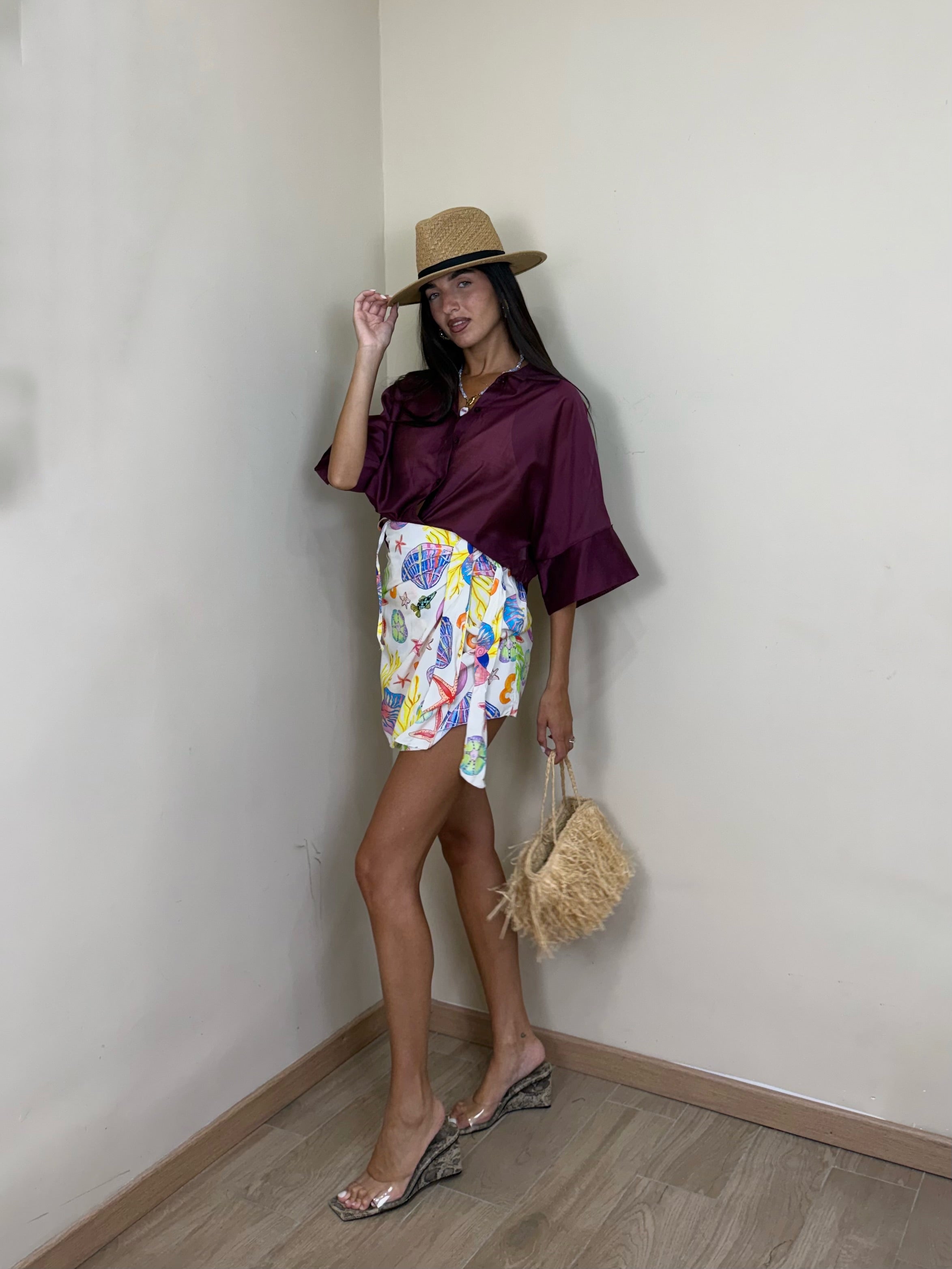 Camicia organza tre quarti
