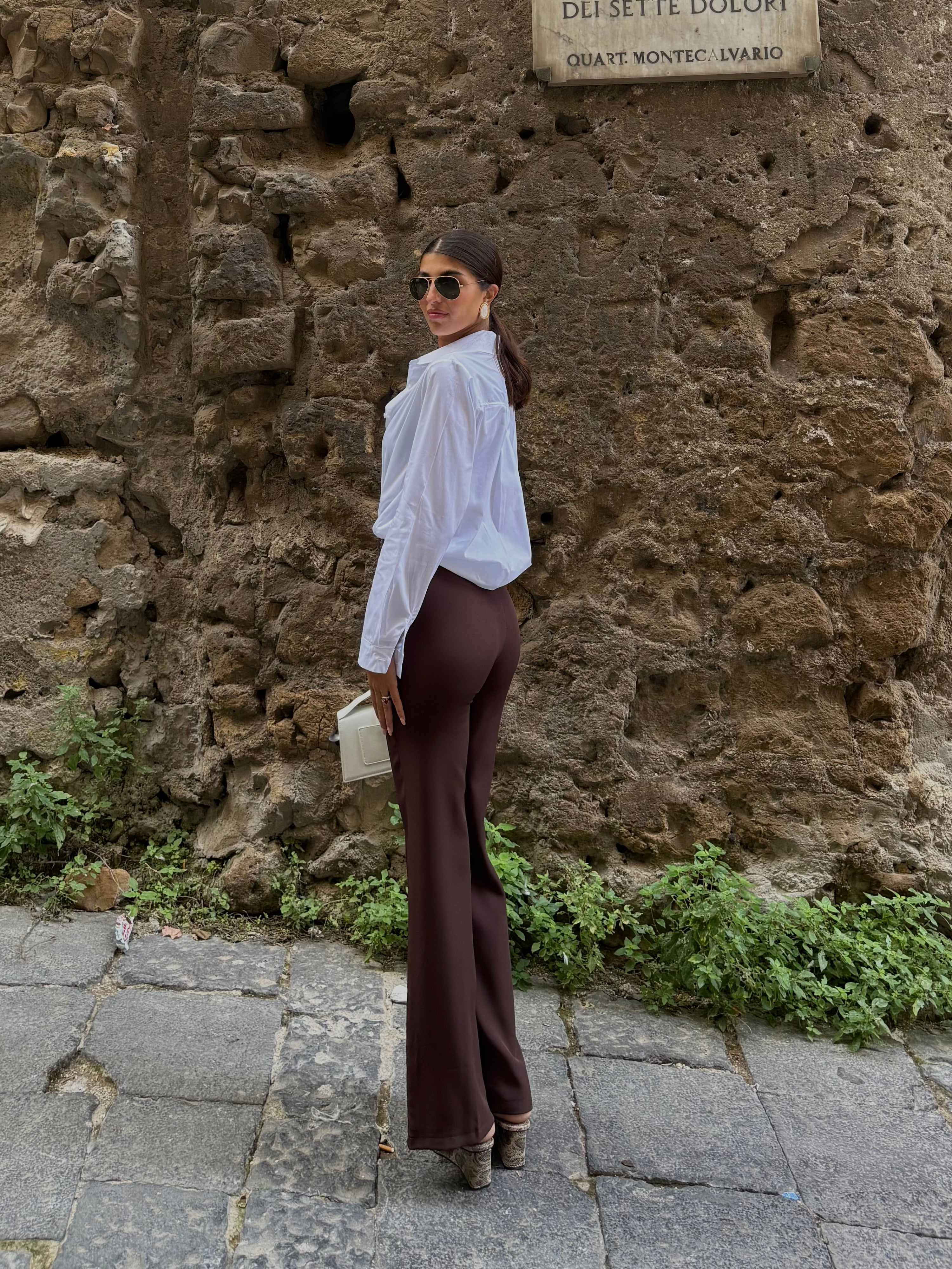 Pantalone classico marrone - LadyB Shop Online