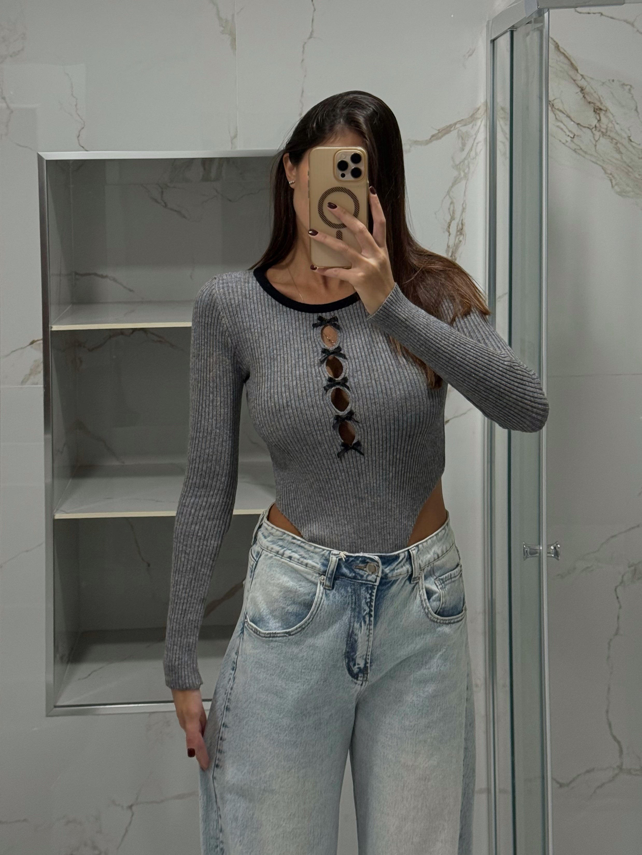 Body fiocco grigio