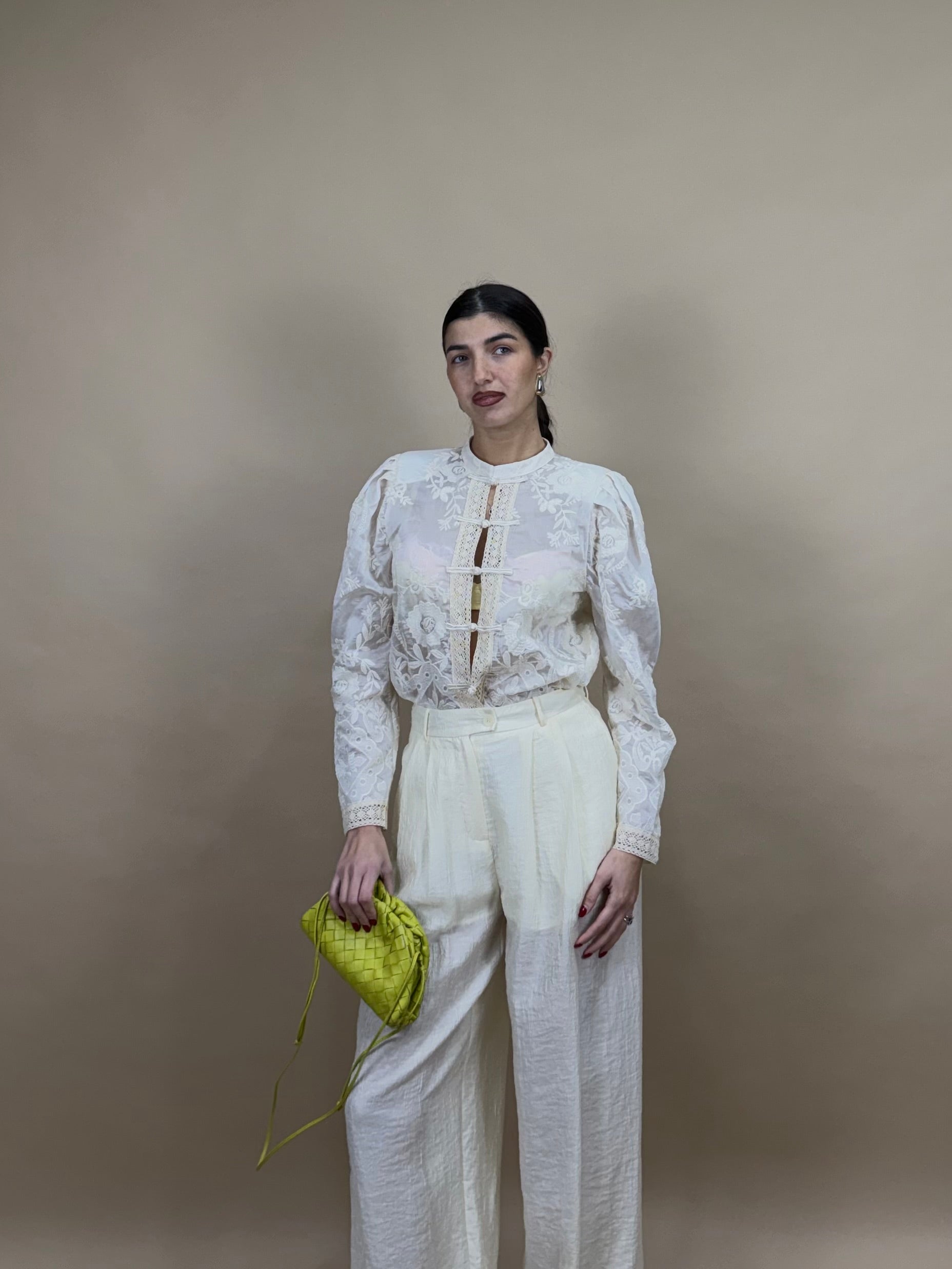 Camicia Coreana panna